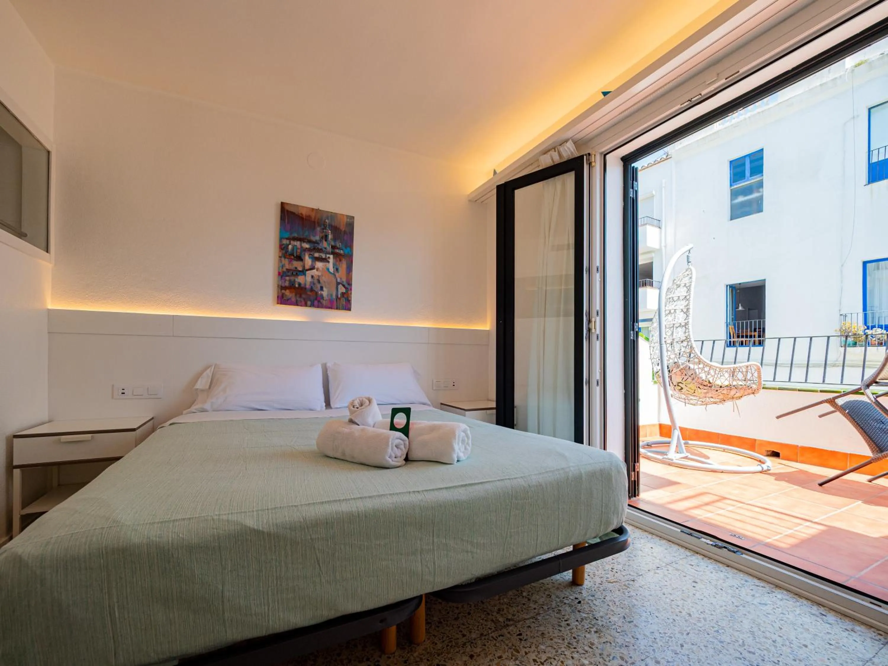 Bed in Hostal Marina Cadaqués