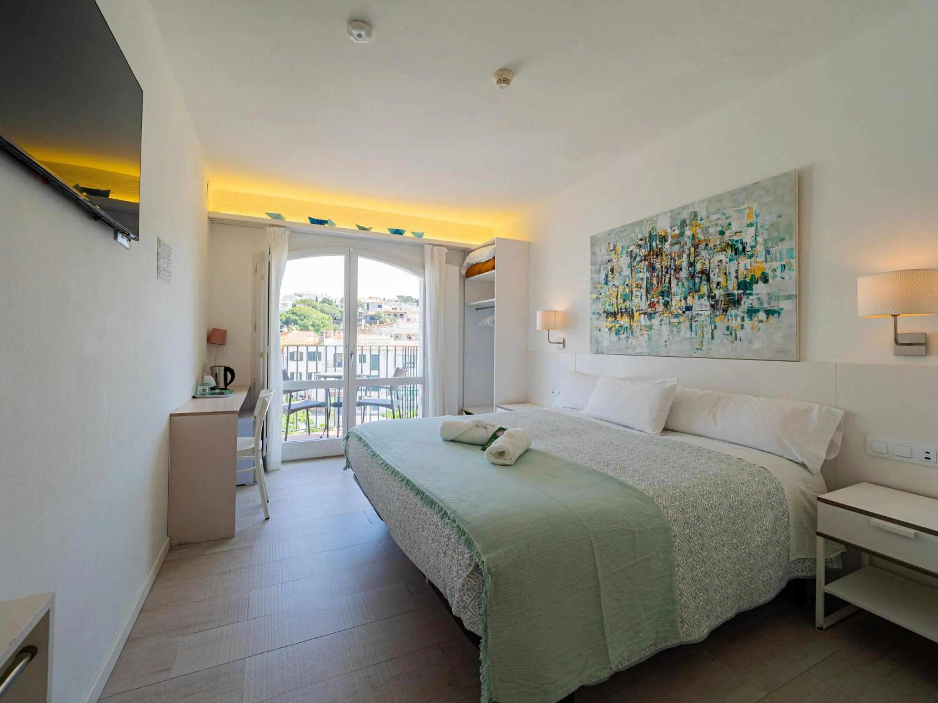 Bed in Hostal Marina Cadaqués