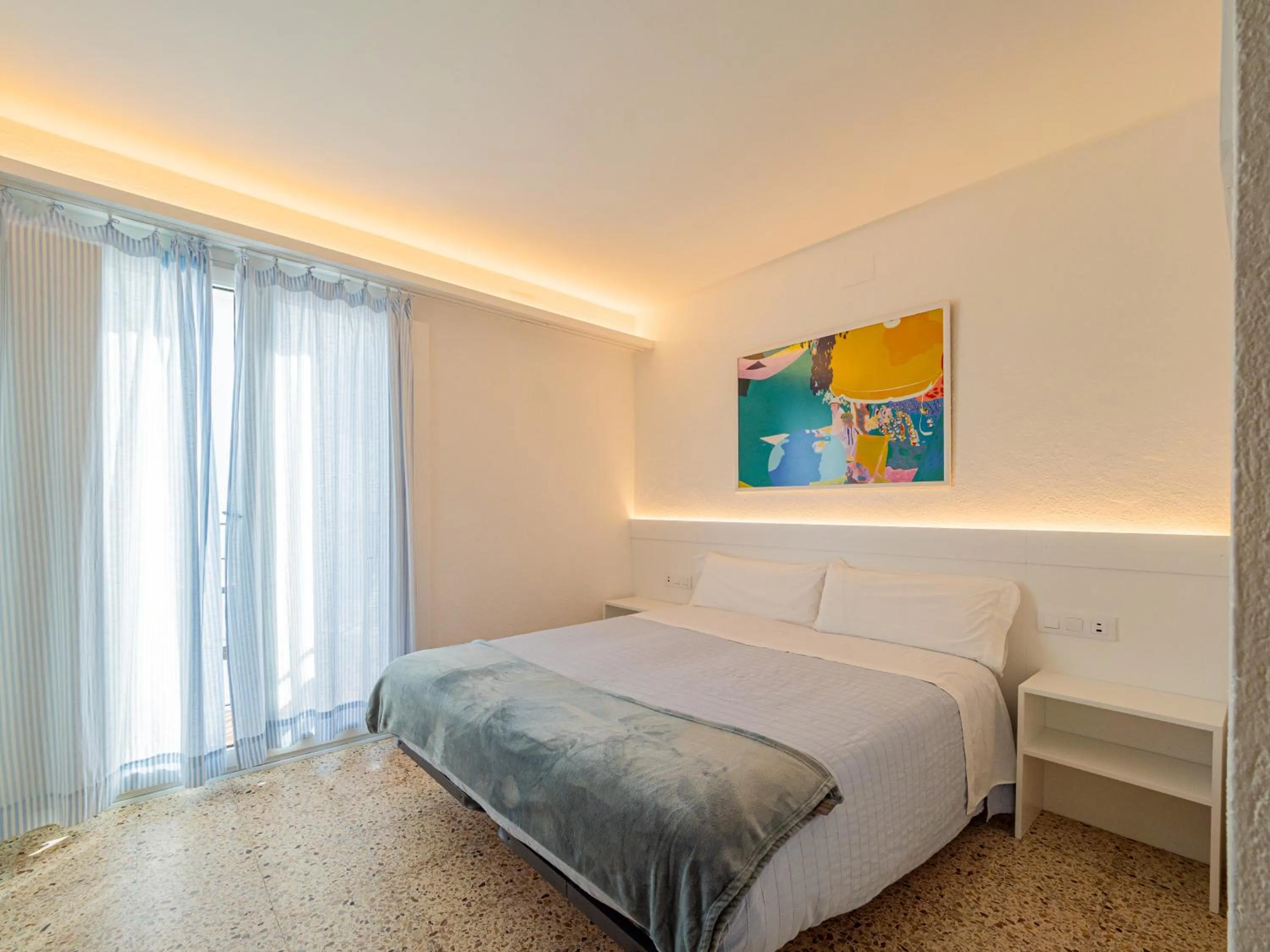 Bed in Hostal Marina Cadaqués