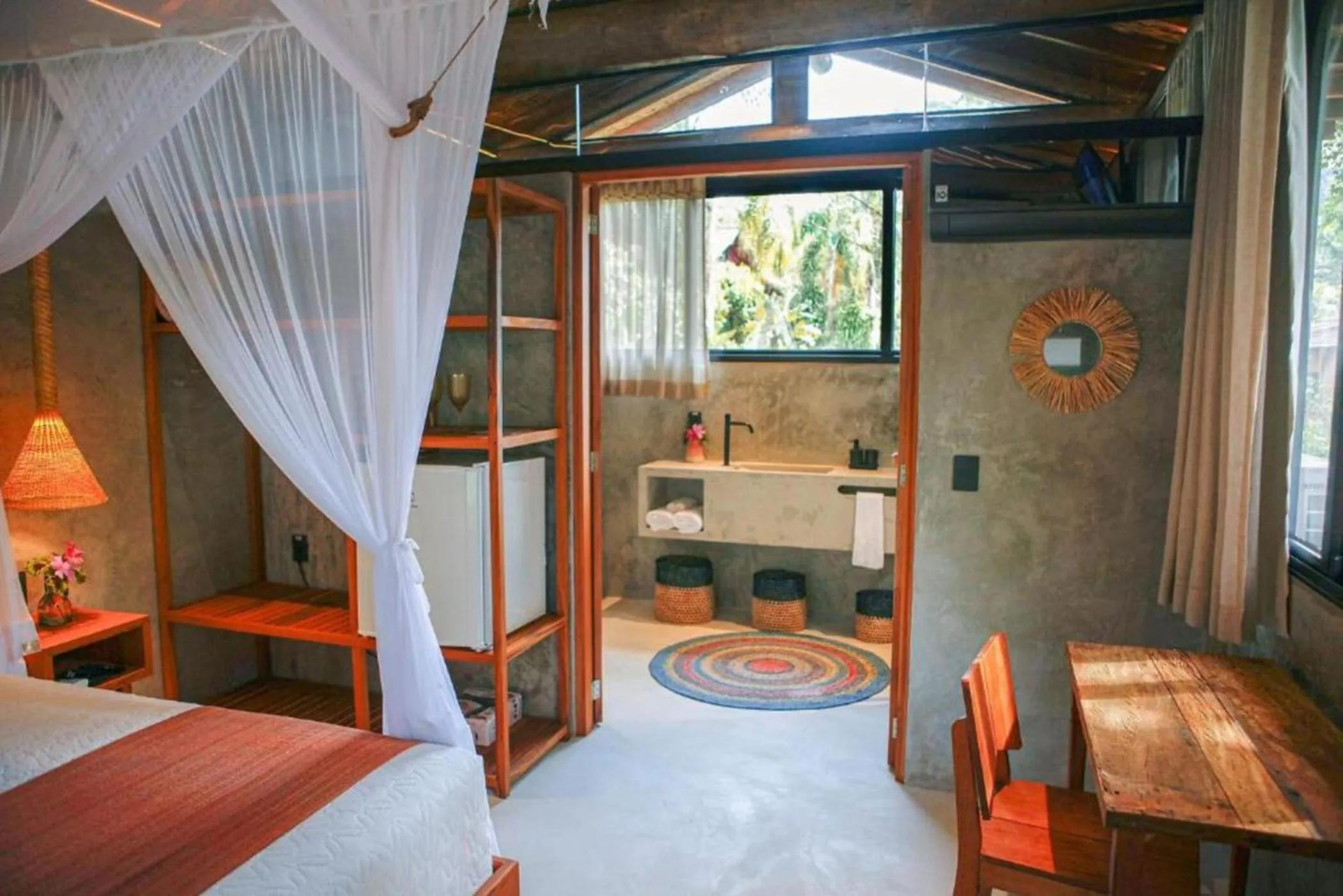 Bathroom, Bed in Smart Hotel Pousada Reserva Camburi