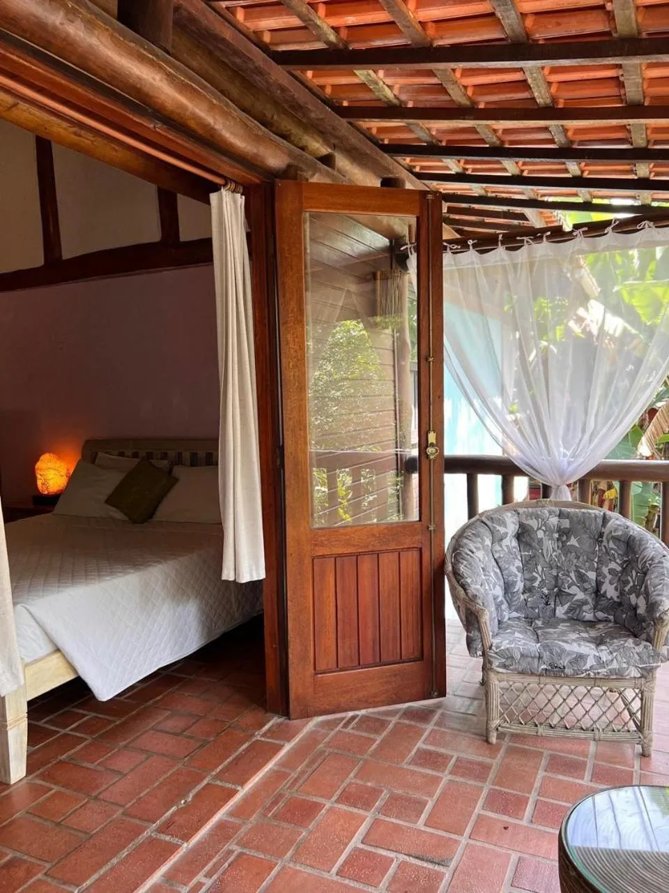 Balcony/Terrace, Bed in Smart Hotel Pousada Reserva Camburi