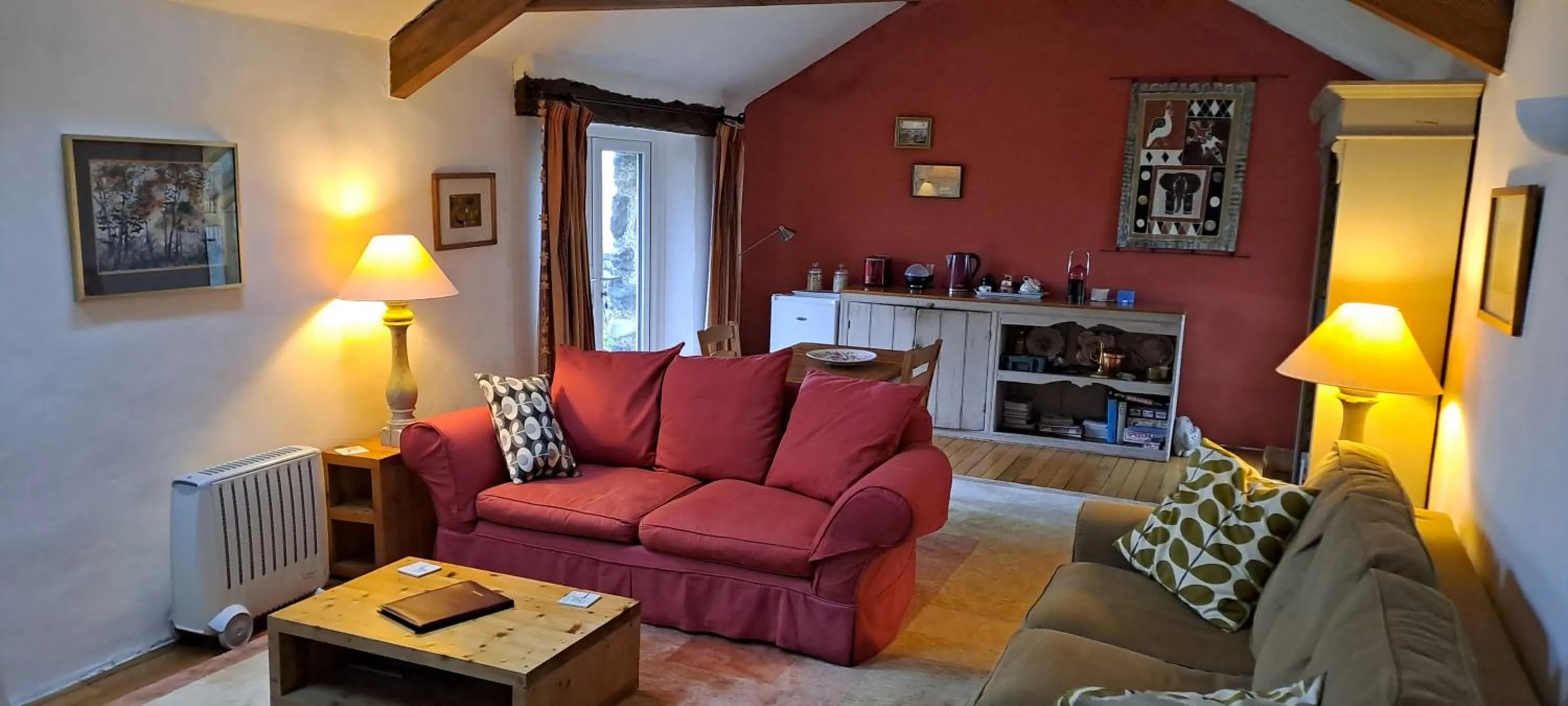 Living room in Bryn Teg Barn