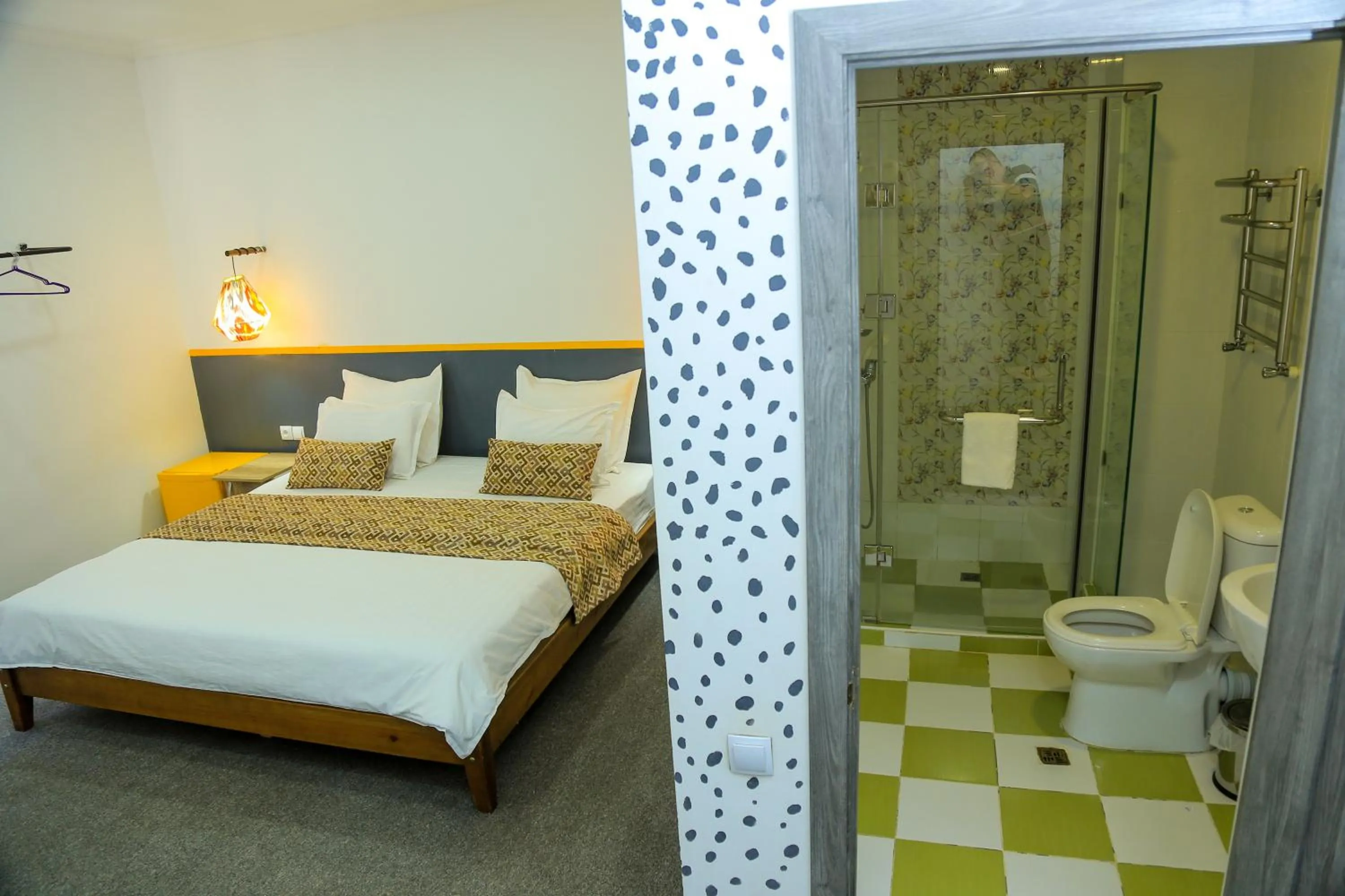 Shower, Bed in ART SAMARQAND hotel
