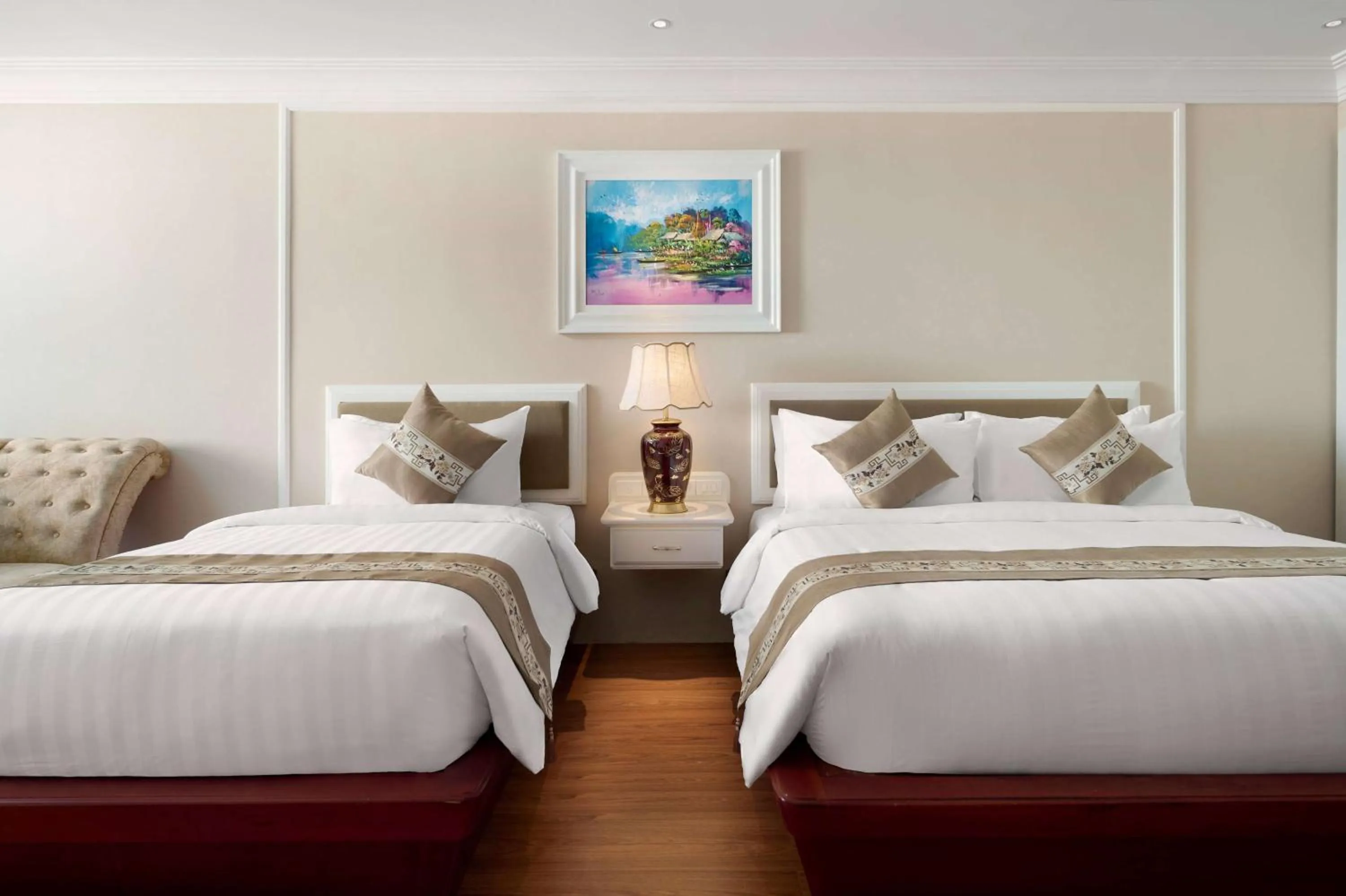 Photo of the whole room, Bed in Wyndham Grand Phnom Penh Capital