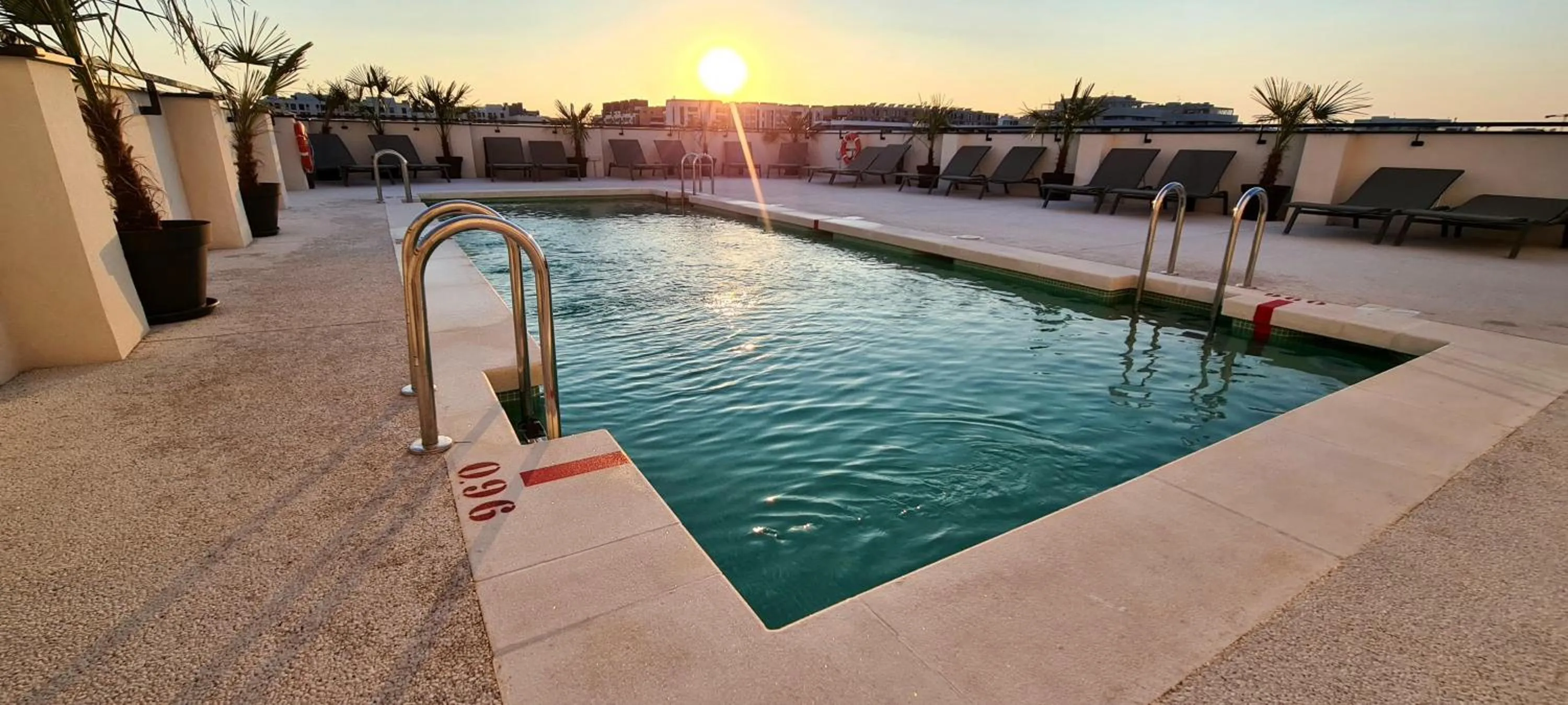 Pool view in Ibis Styles Madrid Airport Valdebebas
