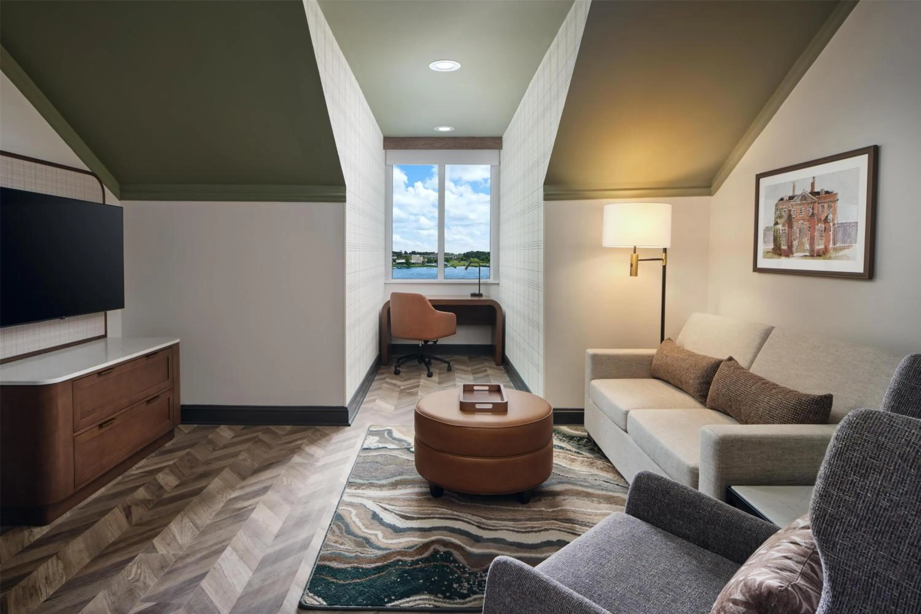 Living room in Tryon Riverfront Inn New Bern, Tapestry Collection By Hilton