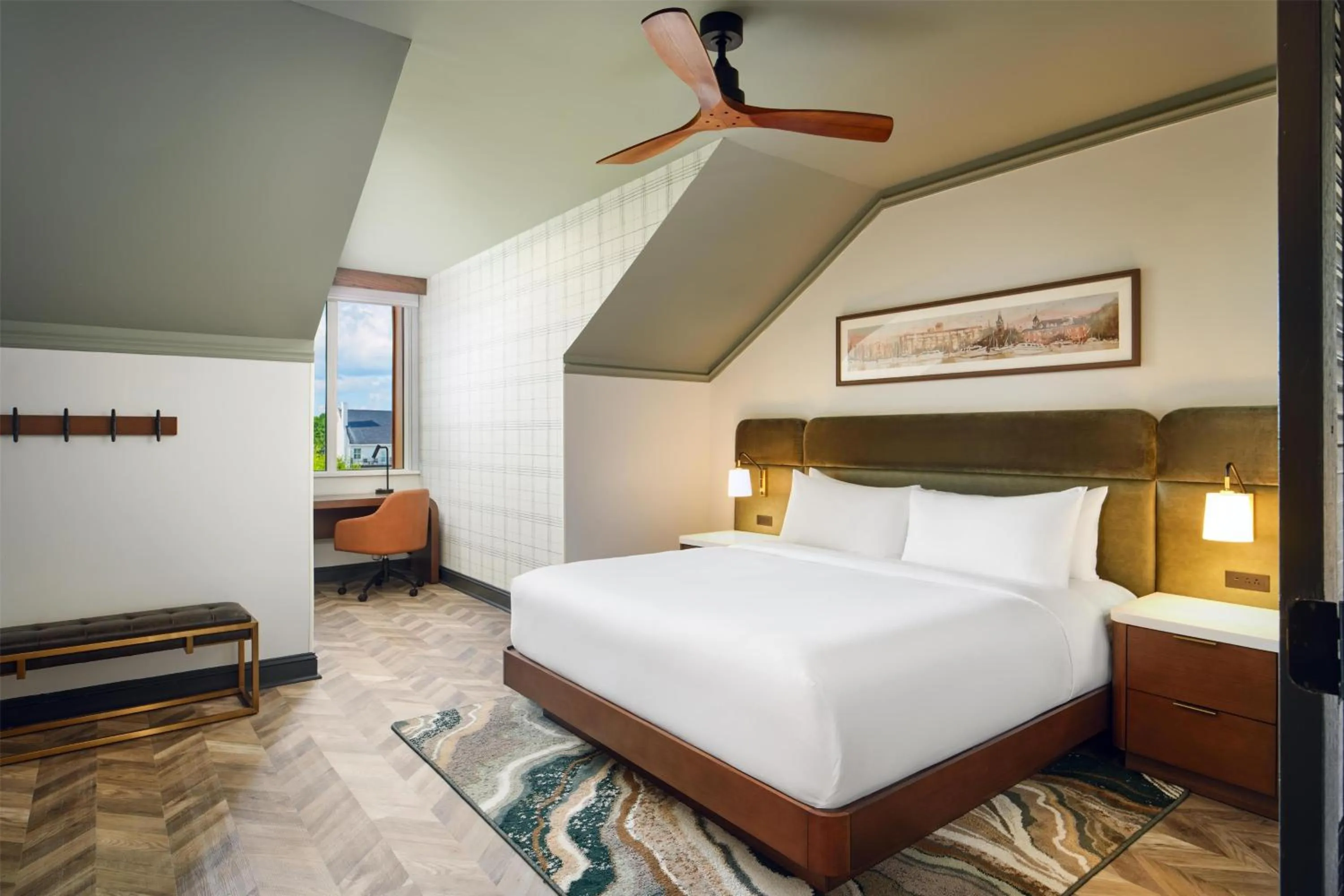 Bed in Tryon Riverfront Inn New Bern, Tapestry Collection By Hilton