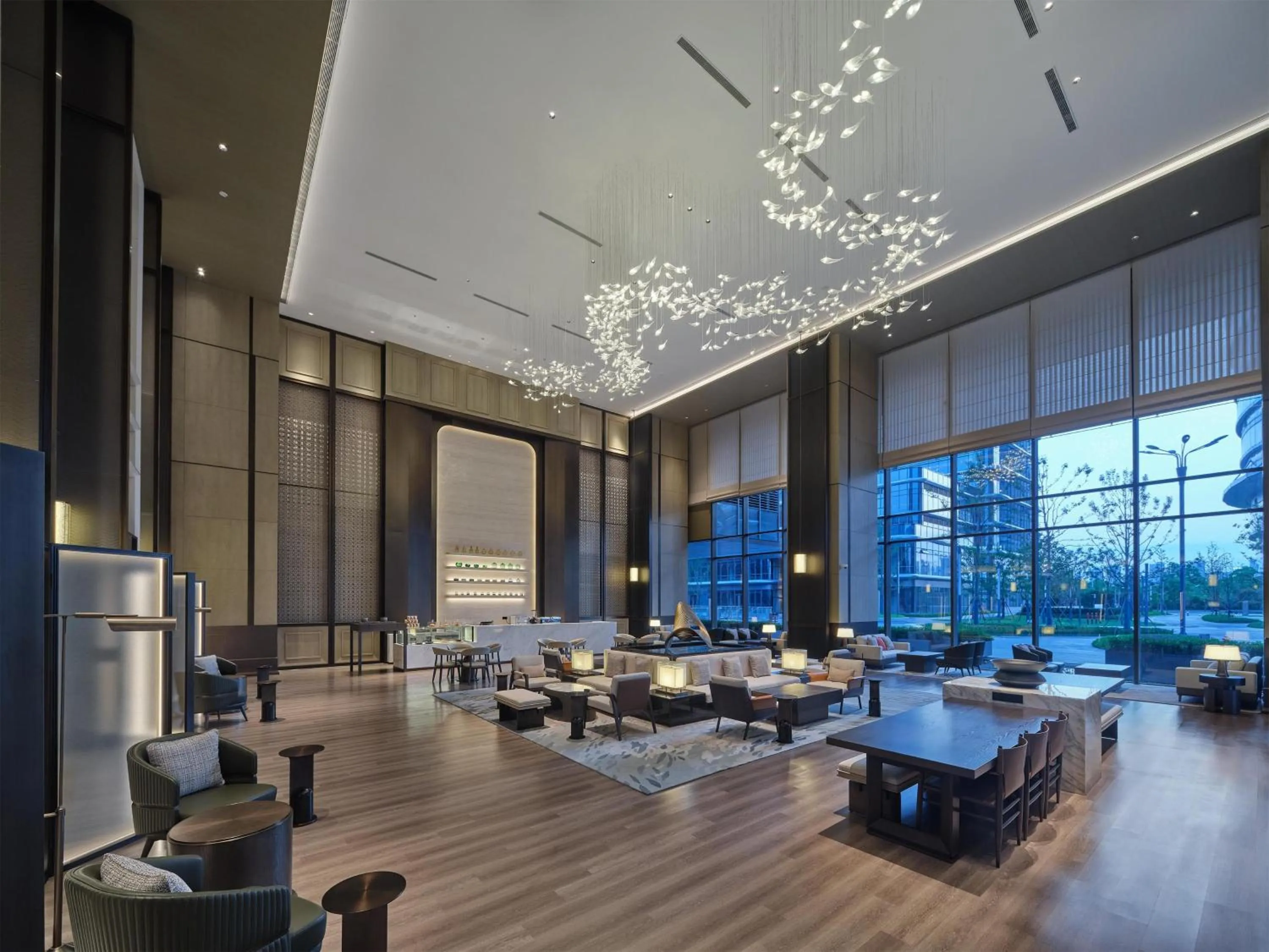 Lobby or reception, Bed in Hilton Jiashan