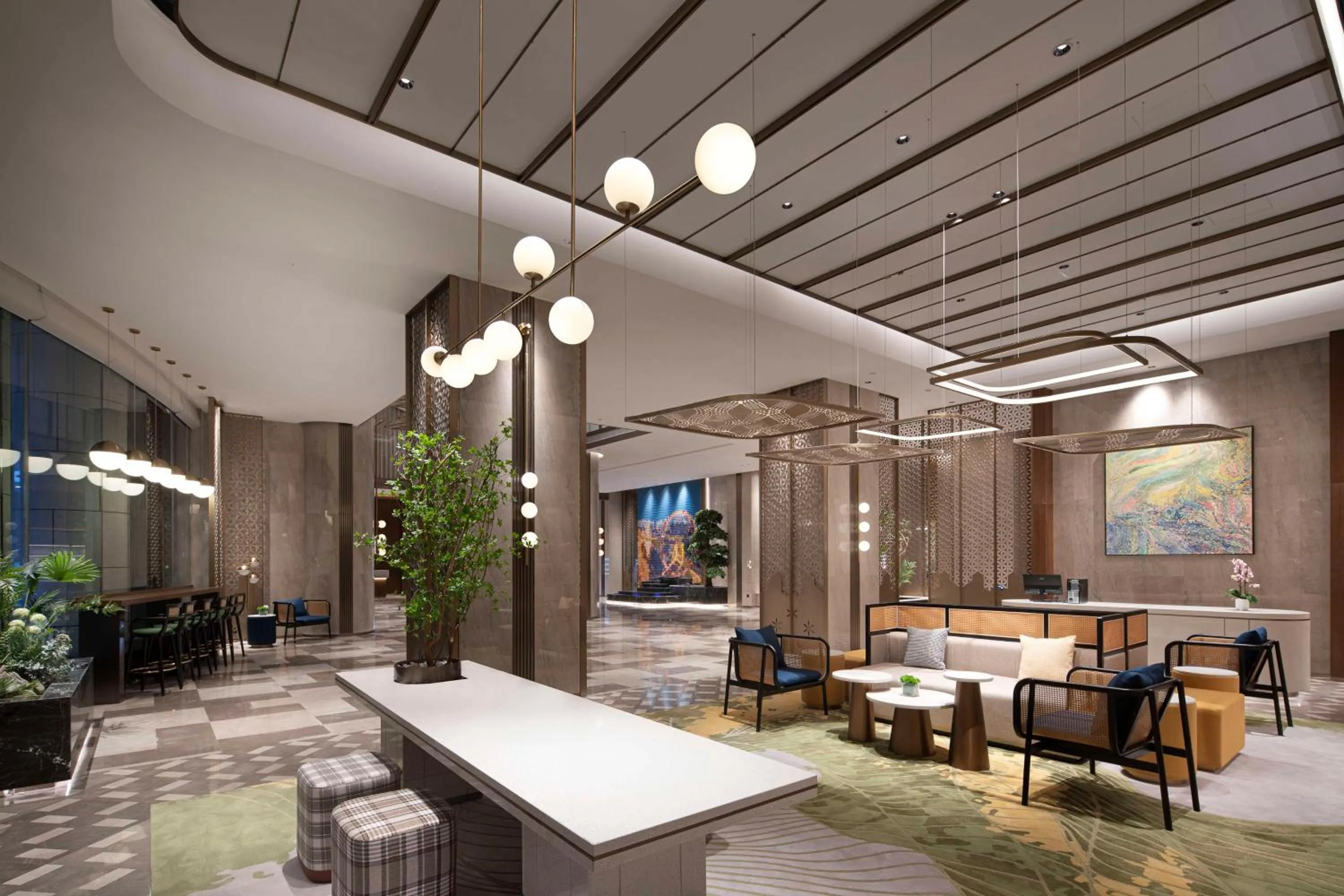 Lobby or reception in Hilton Garden Inn Tianjin Five Great Avenues