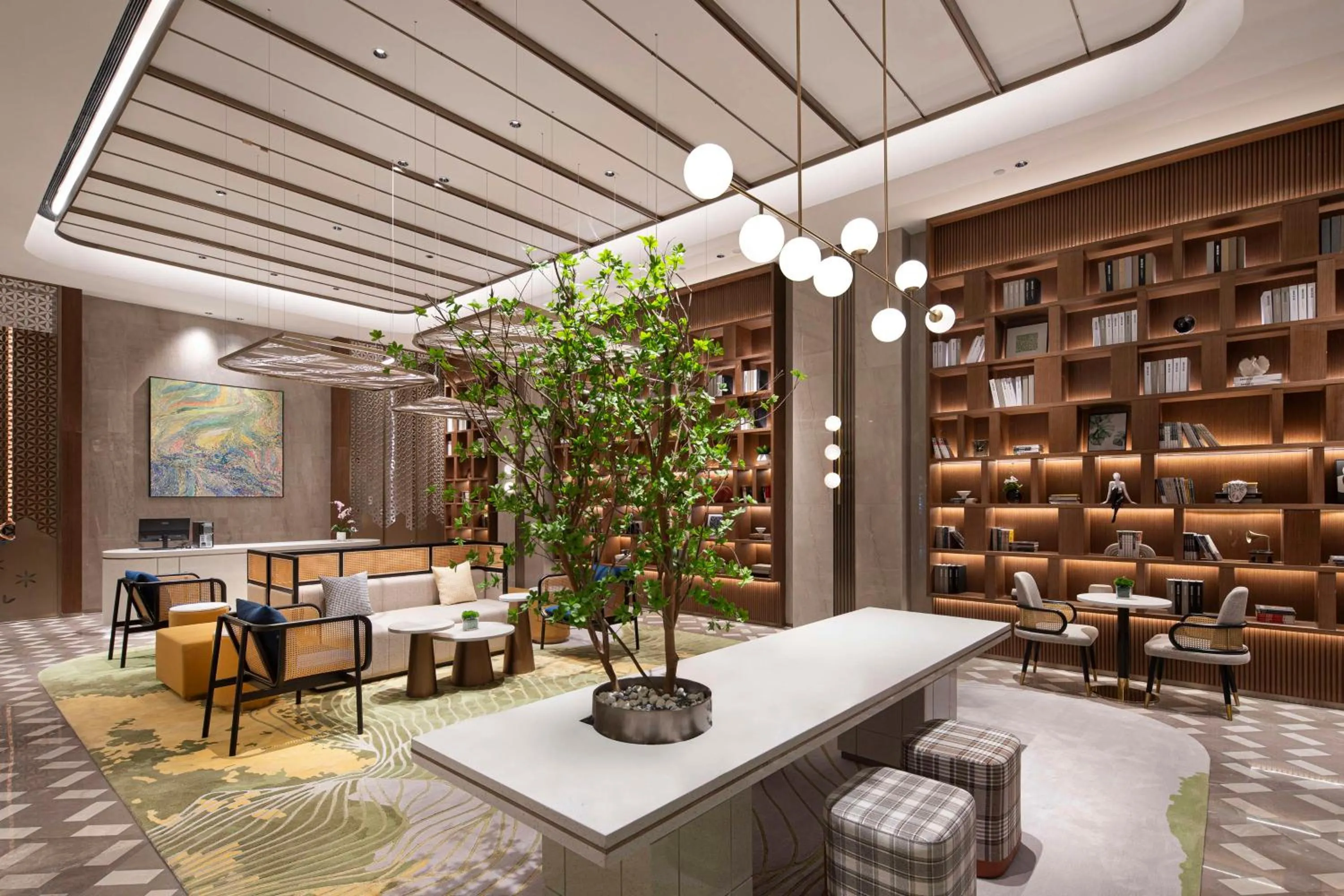 Lobby or reception in Hilton Garden Inn Tianjin Five Great Avenues