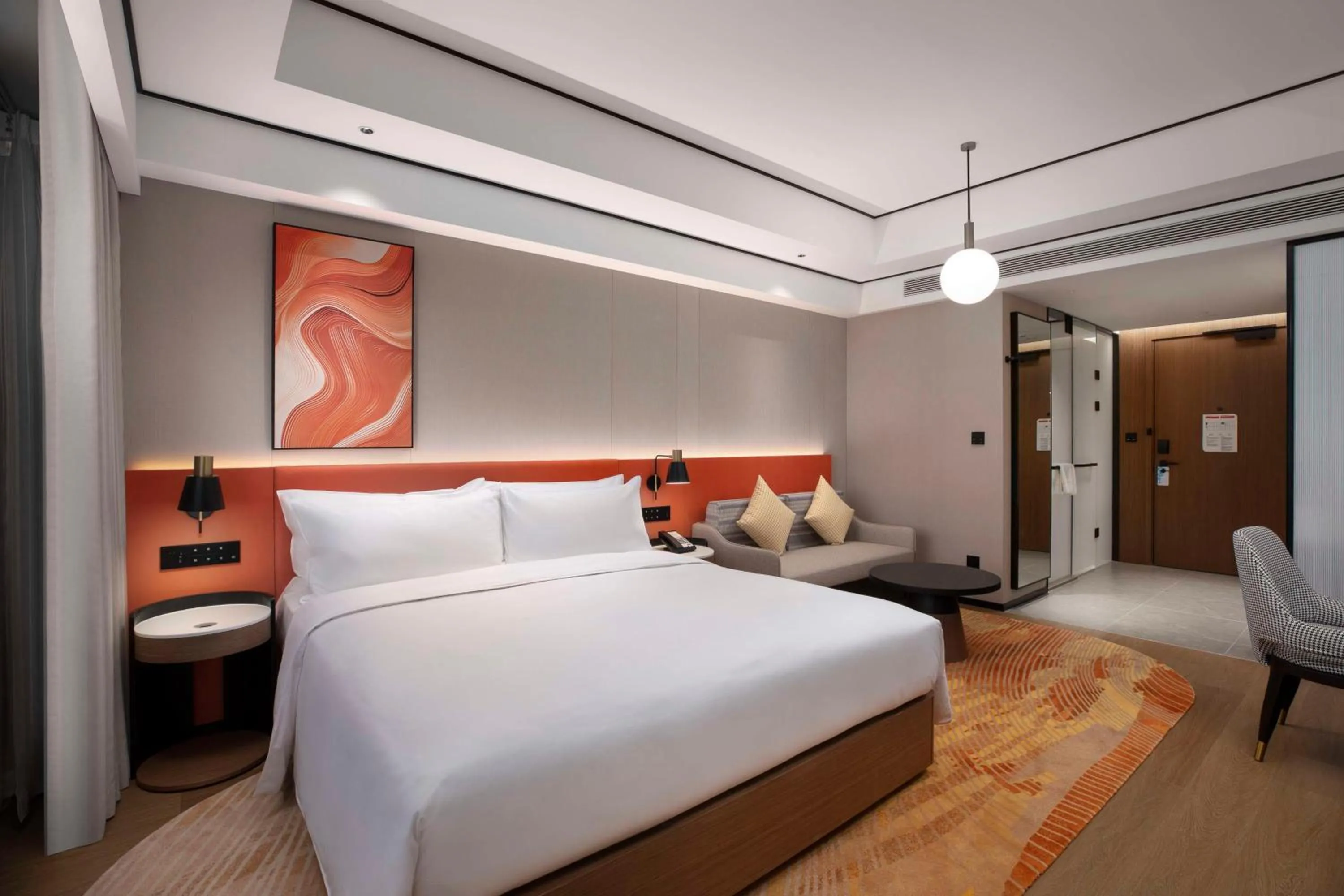 Bed in Hilton Garden Inn Tianjin Five Great Avenues