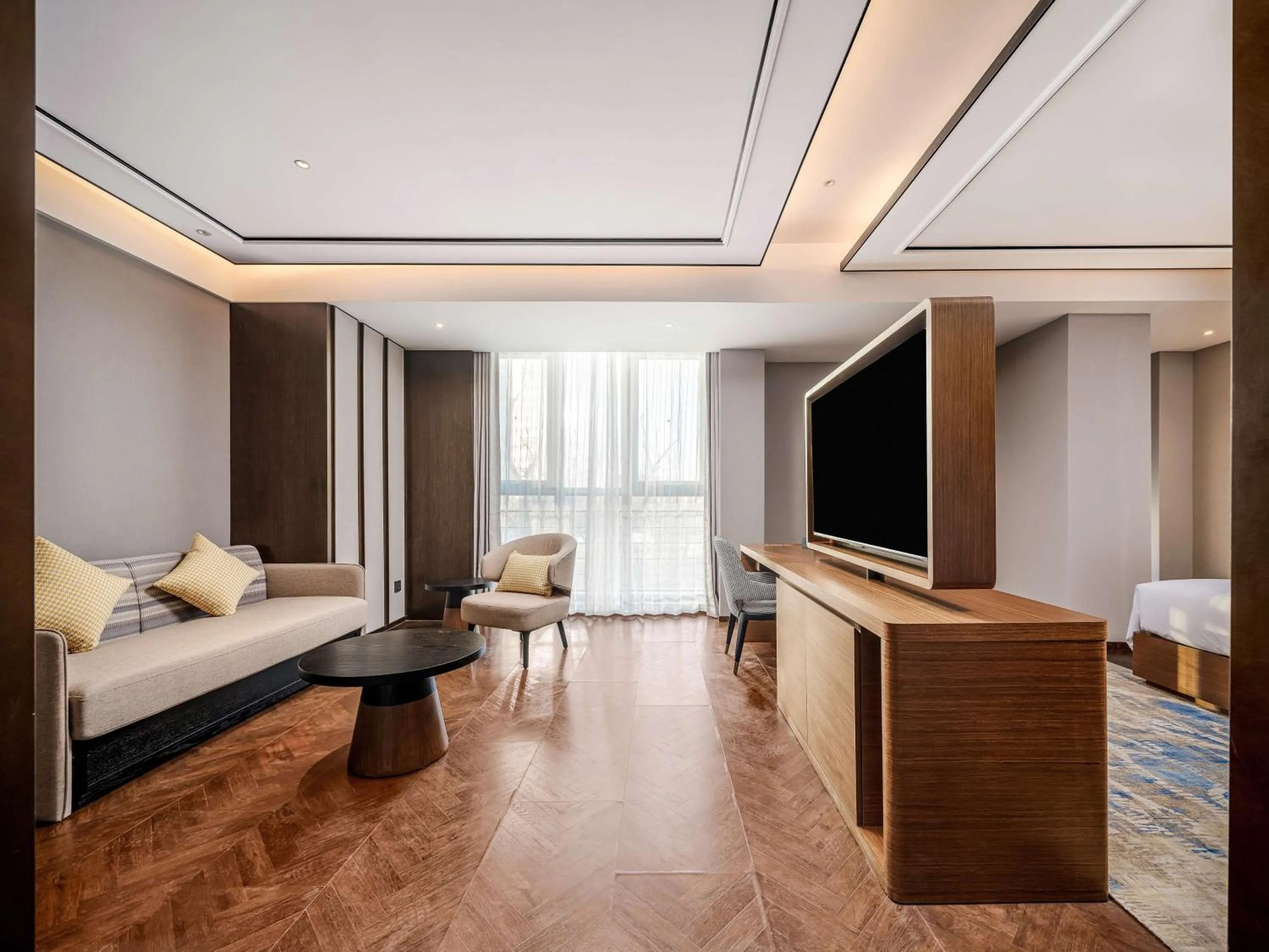 Living room, Bed in Hilton Garden Inn Beijing Guomao