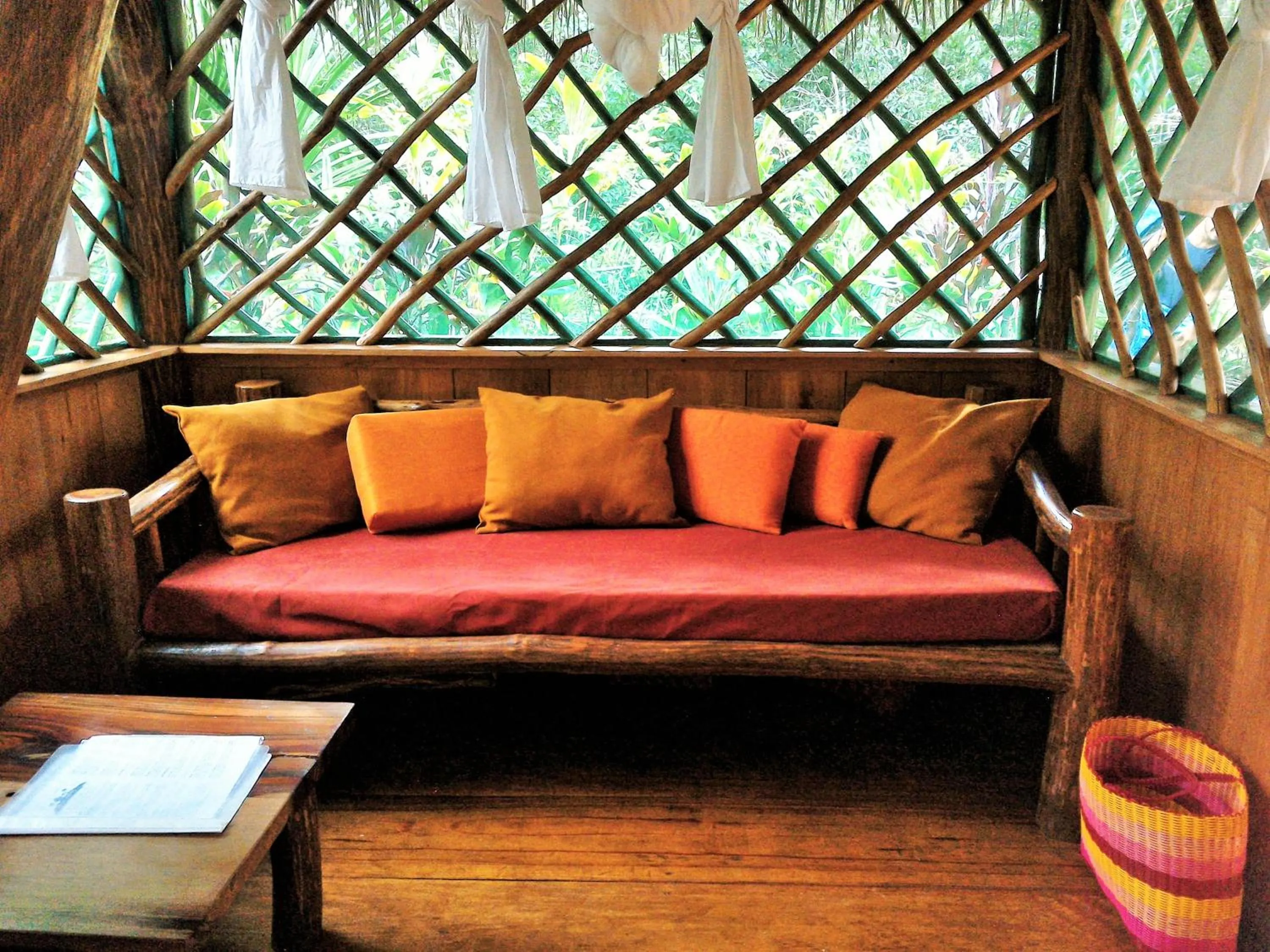 Seating area in El Hotelito Perdido