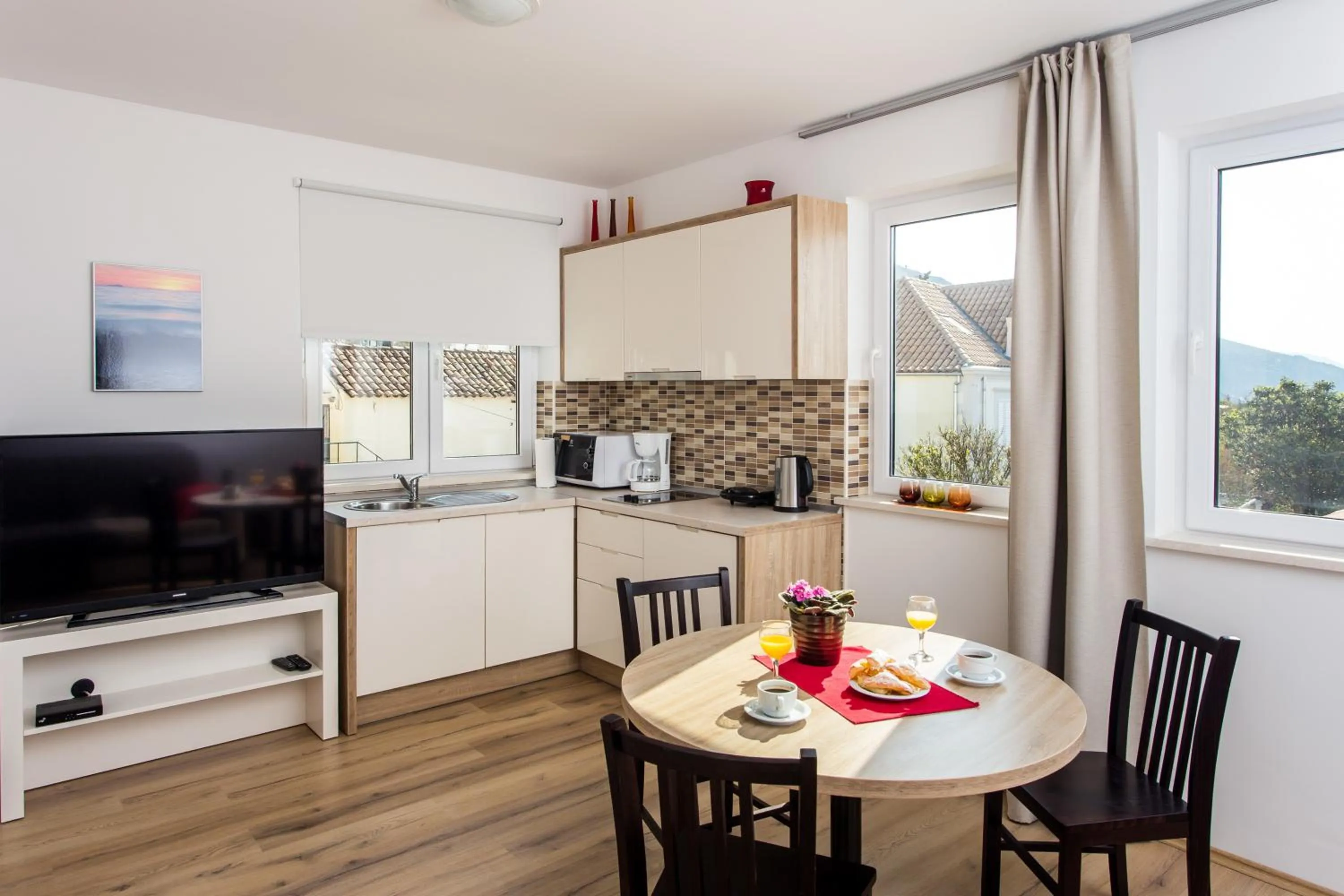 Kitchen or kitchenette in Apartments Villa Ankora