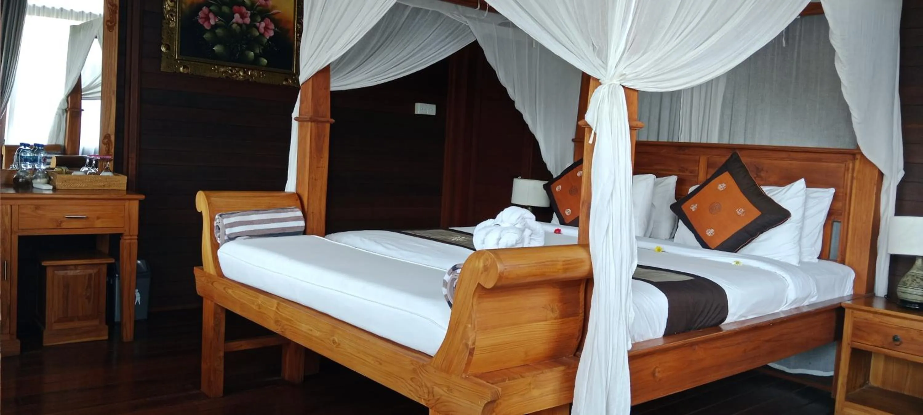 Bed in Beji Ayu Villas Sidemen