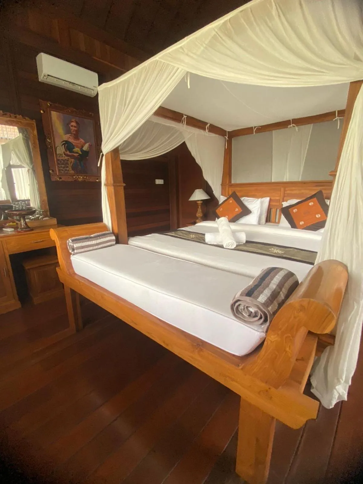 Bed in Beji Ayu Villas Sidemen