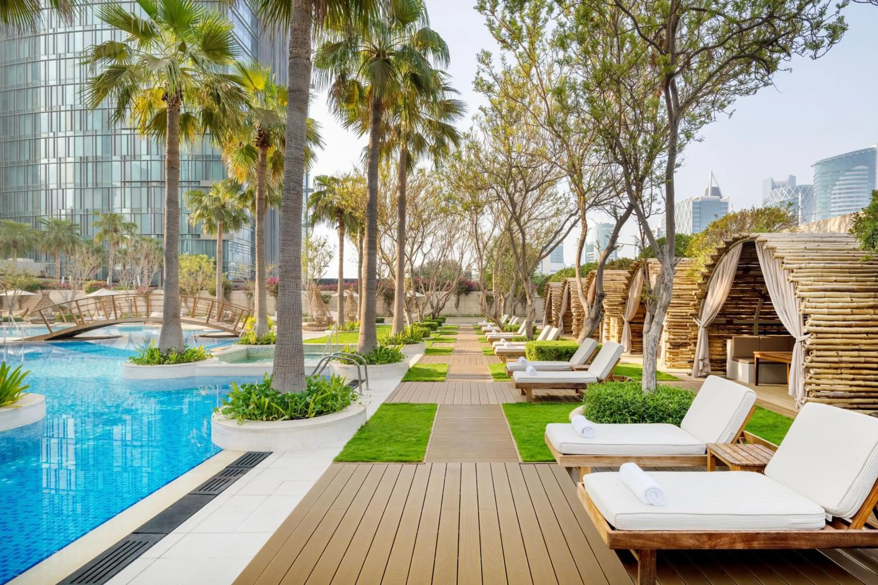 Swimming pool in JW Marriott Marquis City Center Doha