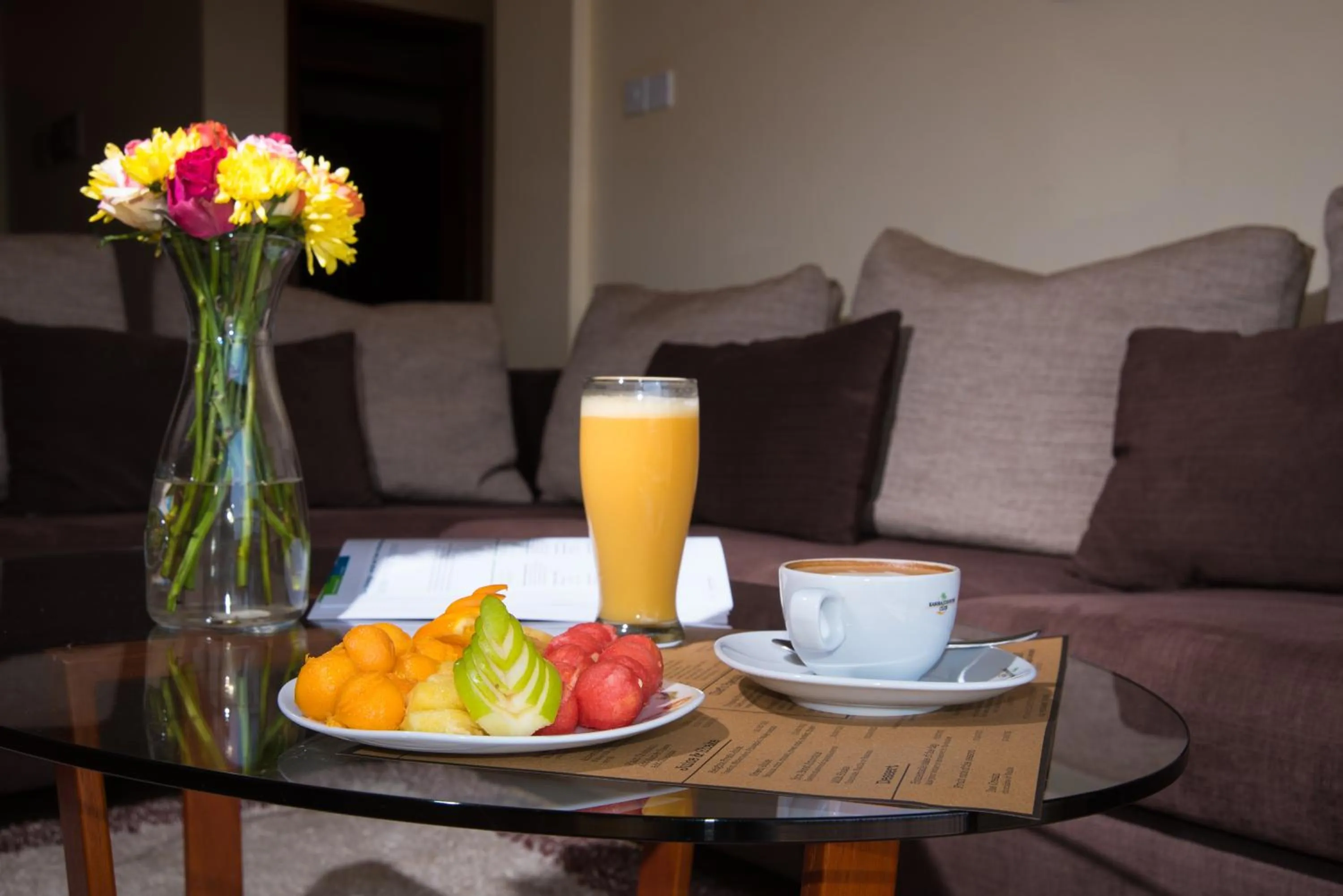 Living room in Bukoto Heights Apartments