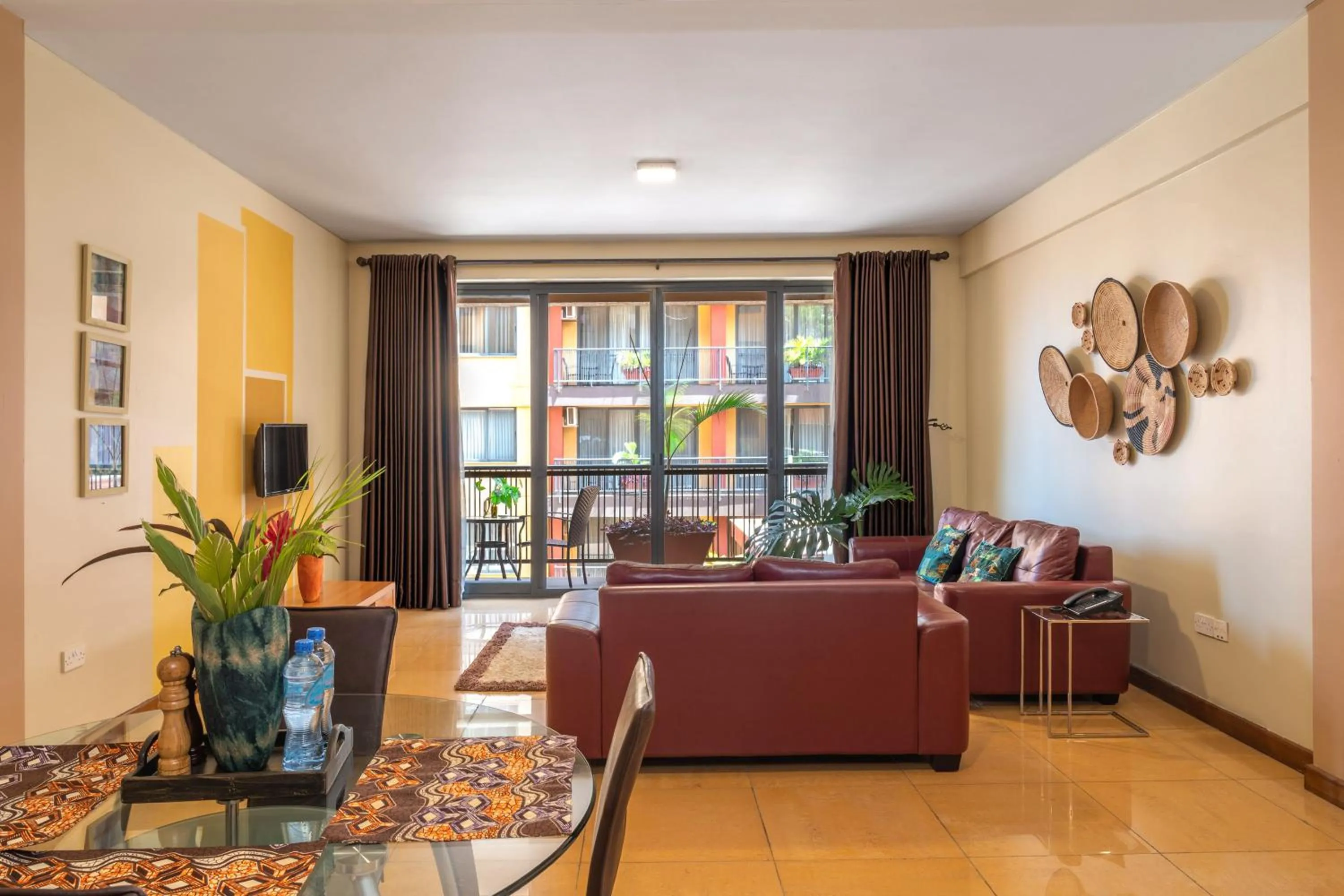 Living room in Bukoto Heights Apartments