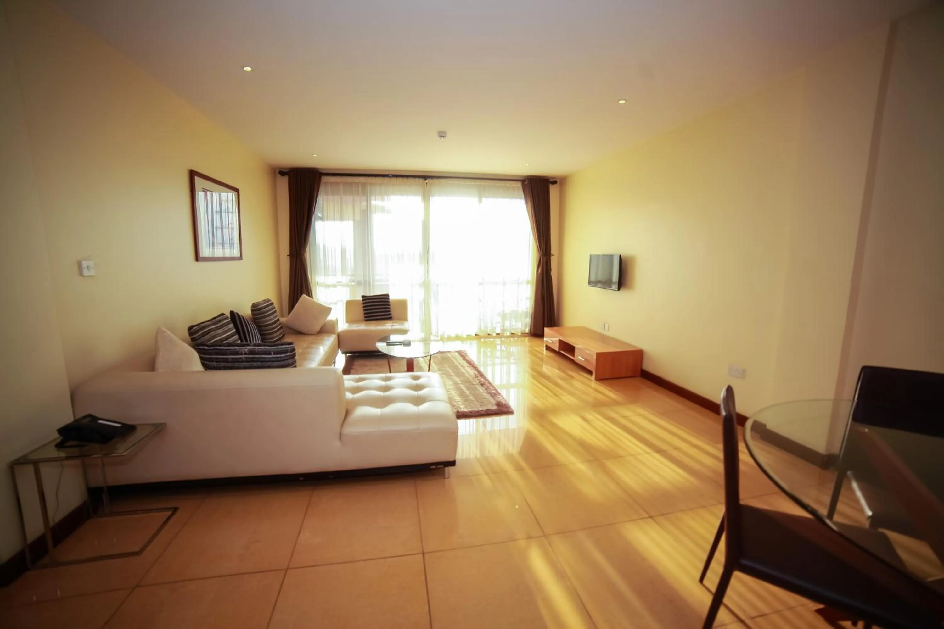 Living room in Bukoto Heights Apartments
