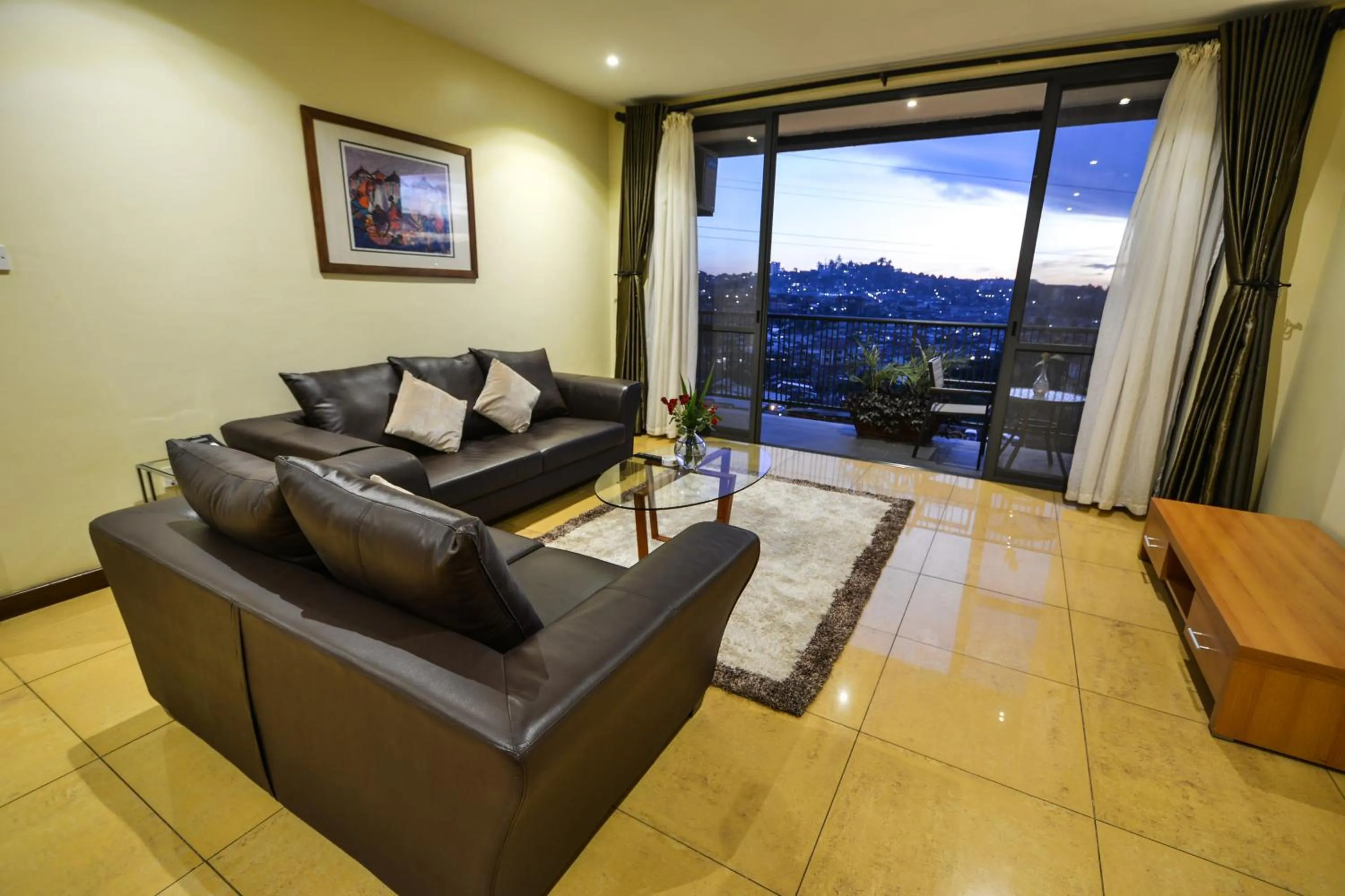 Living room in Bukoto Heights Apartments