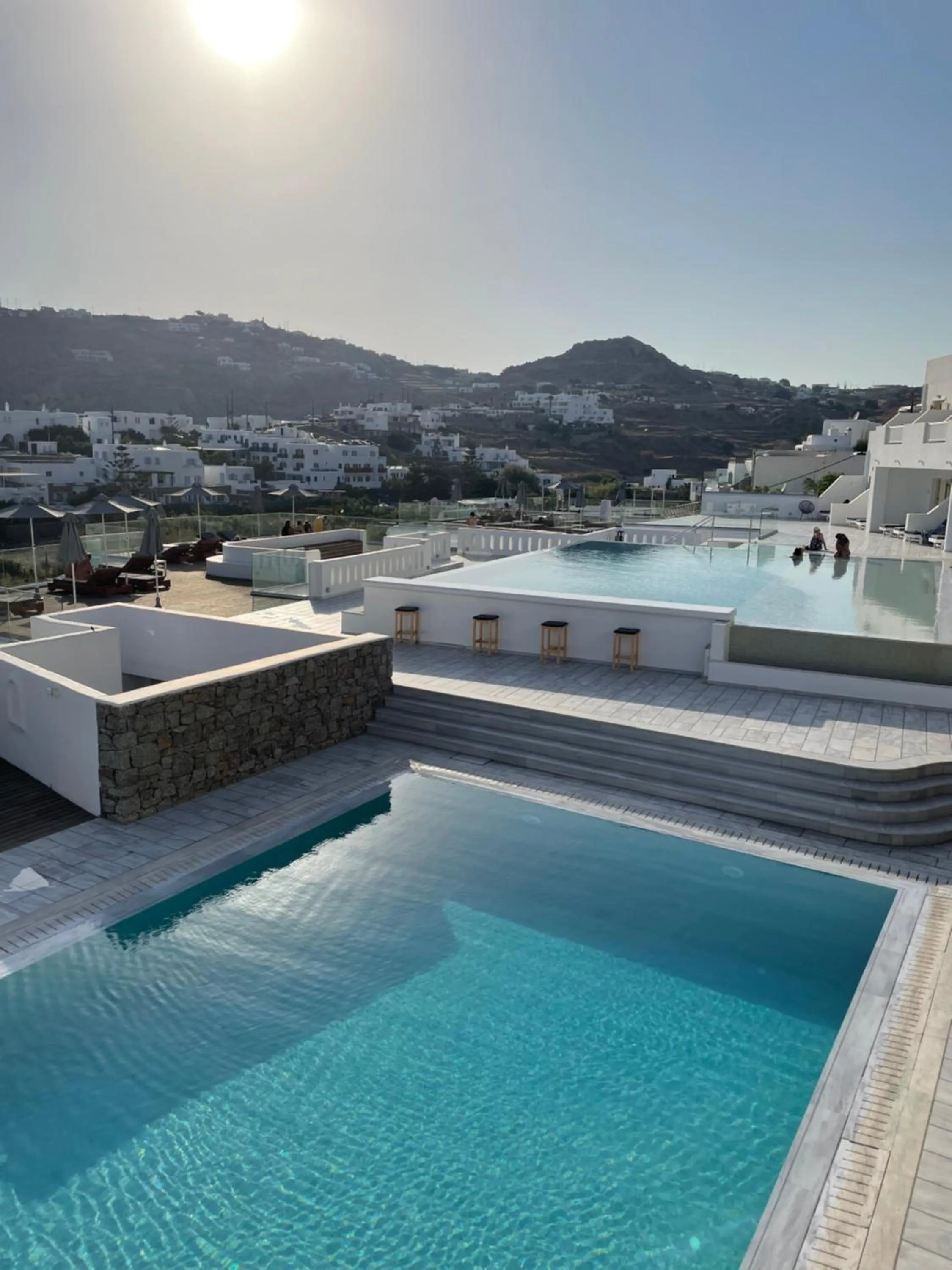Pool view in The George Hotel Mykonos