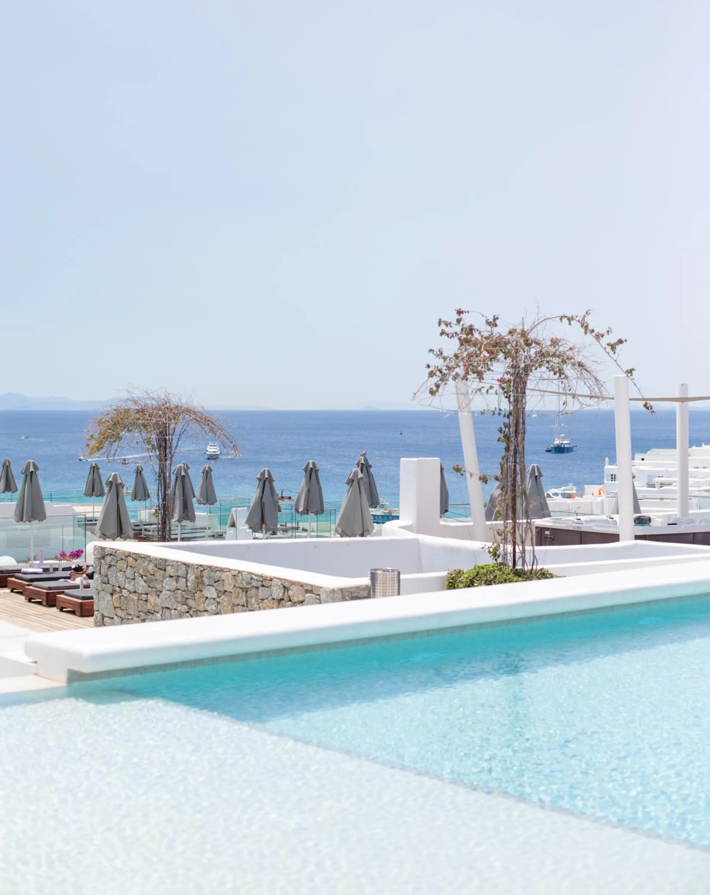 Pool view in The George Hotel Mykonos