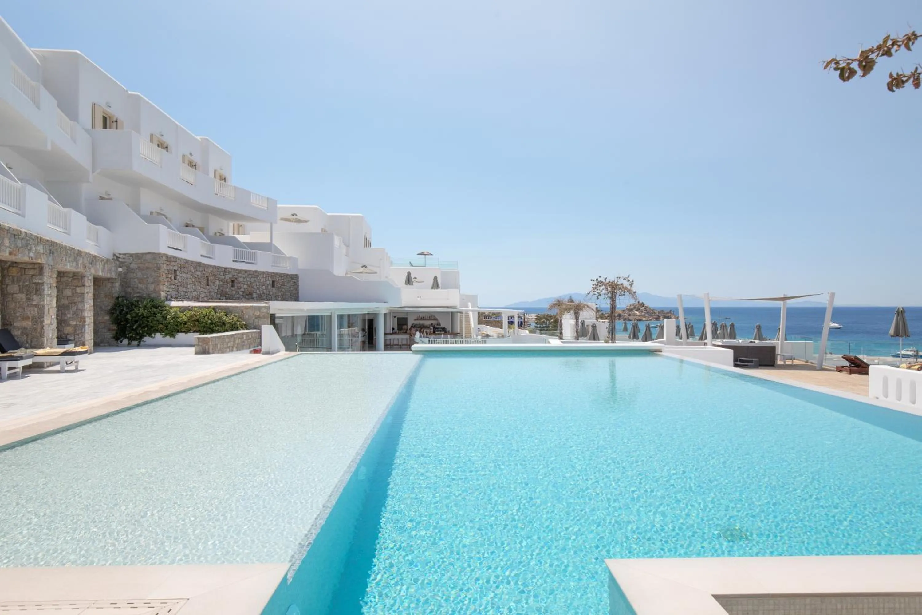 Pool view in The George Hotel Mykonos