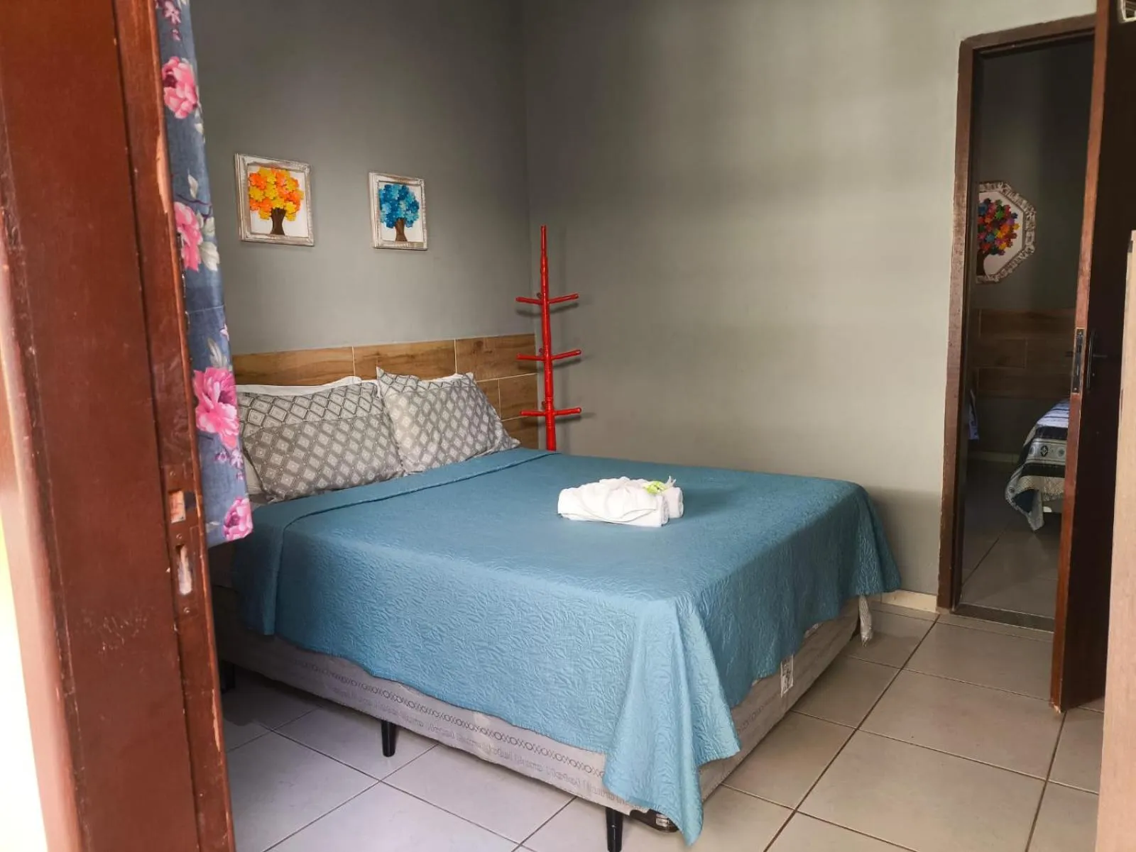 Bed in Pousada Casa do Bosque