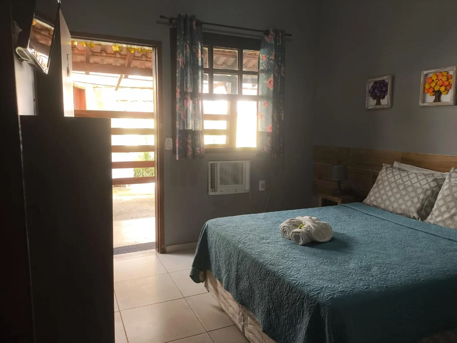 Bed in Pousada Casa do Bosque