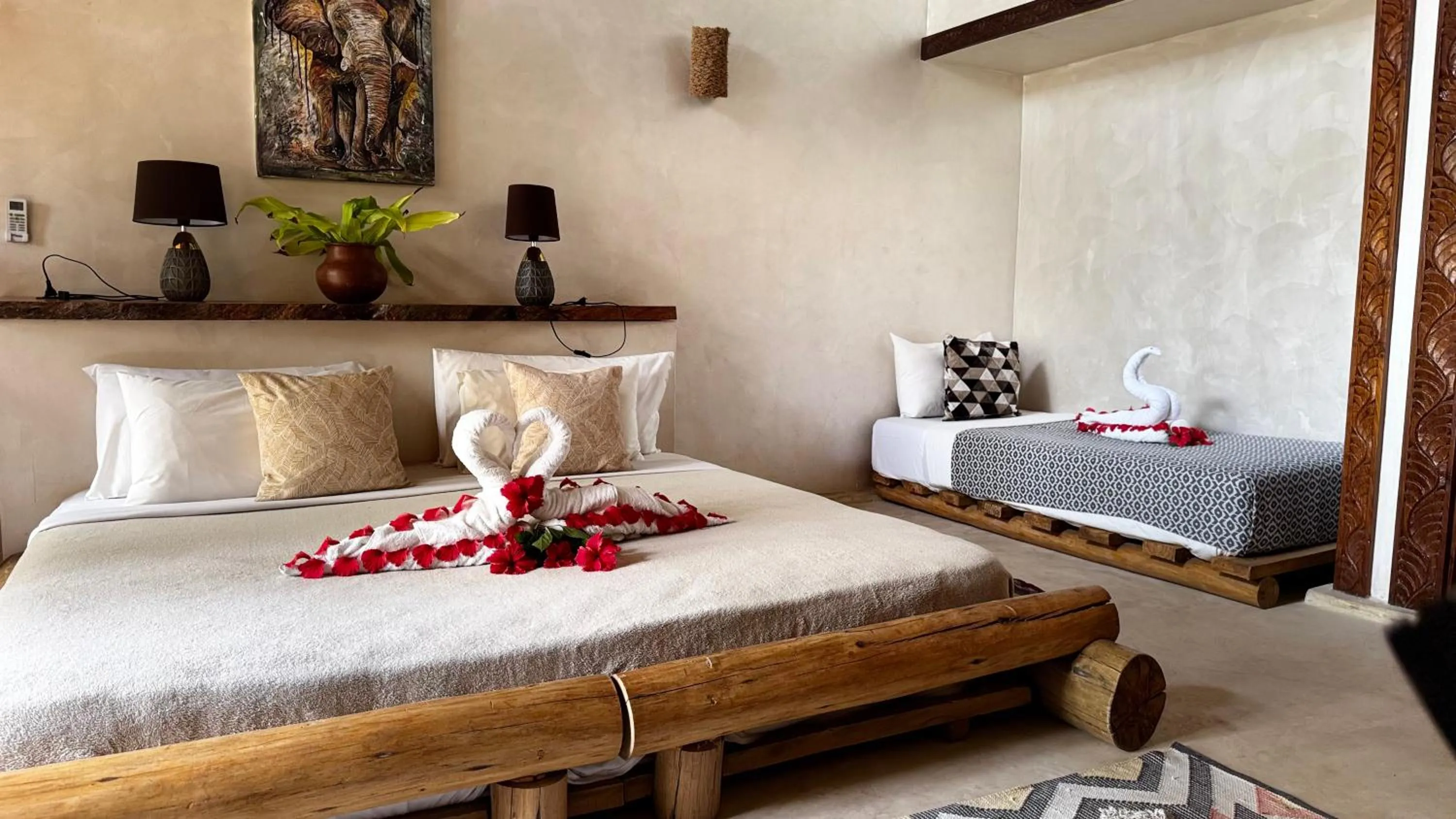 Bed in The Nest Tropical Oasis Resort