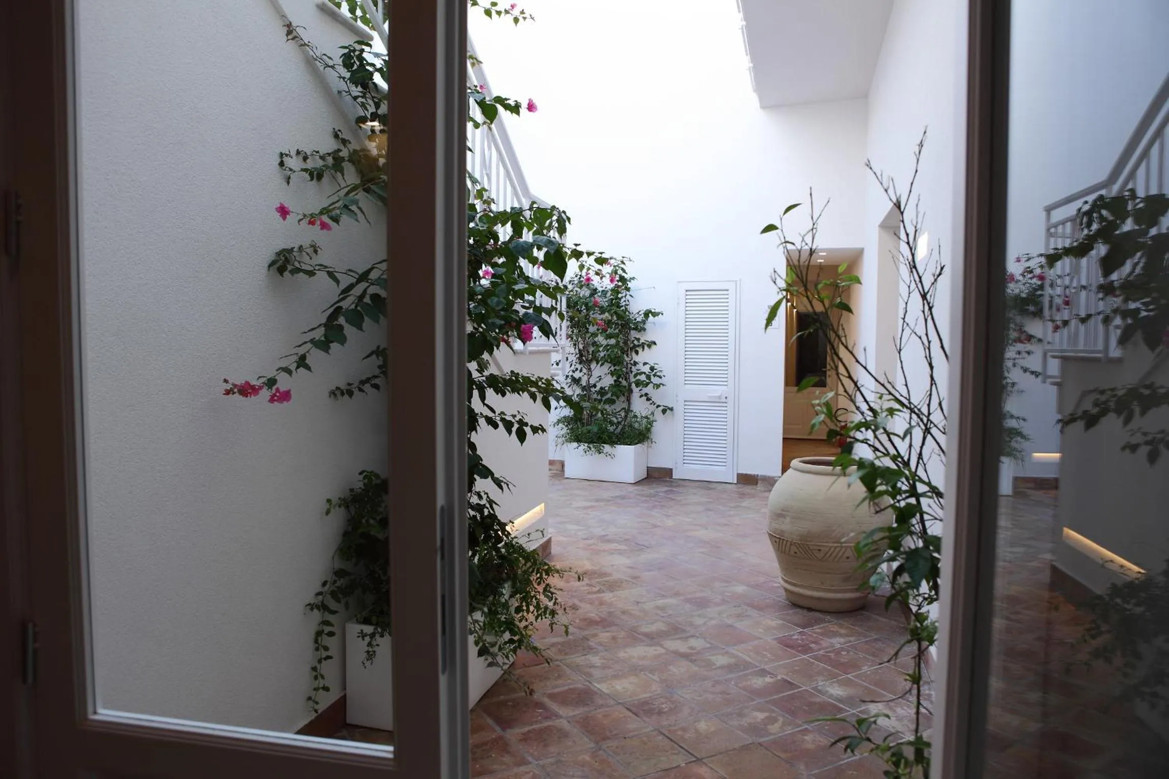 Inner courtyard view in Aegusa Hotel