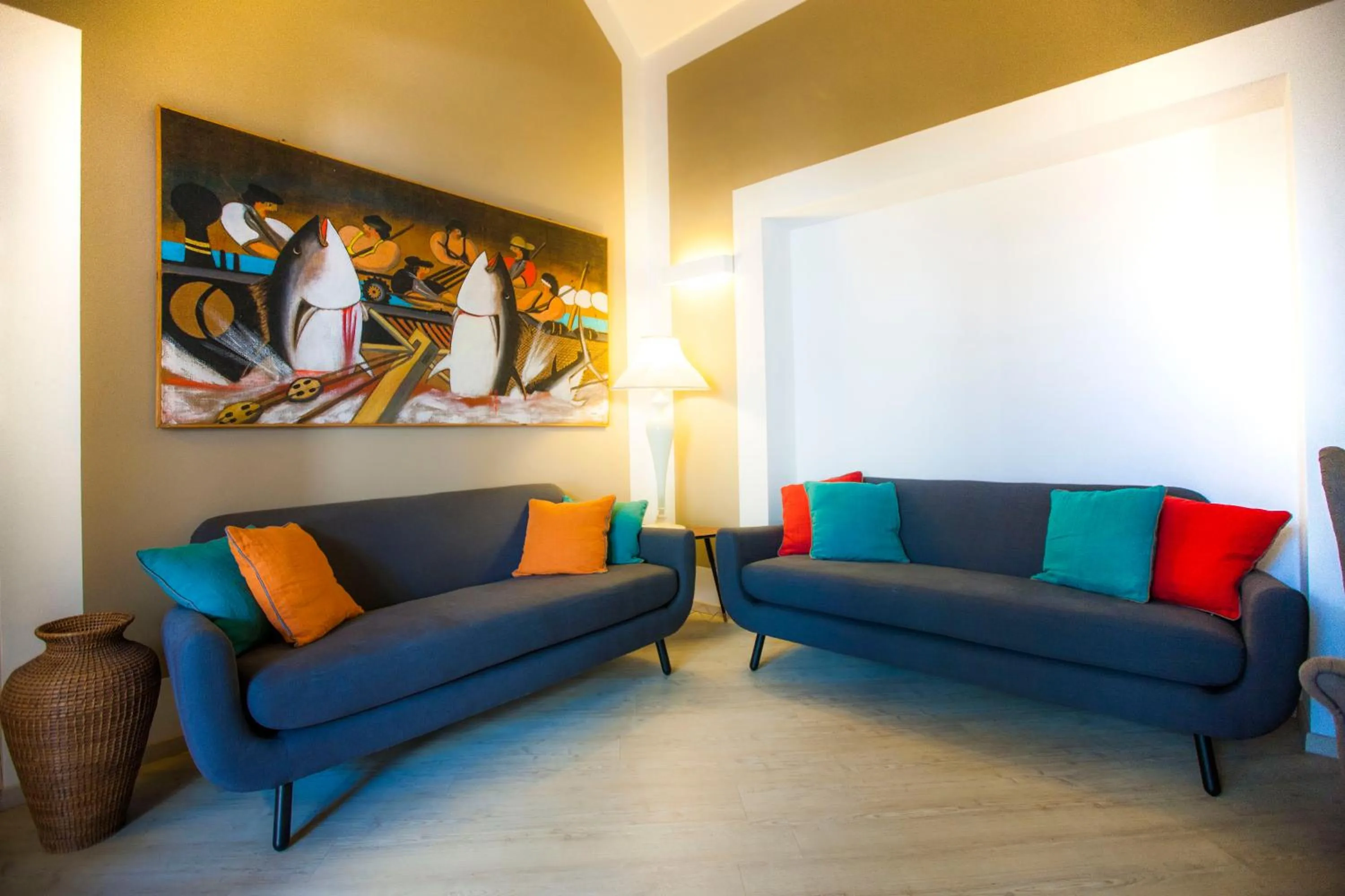 Communal lounge/ TV room in Aegusa Hotel