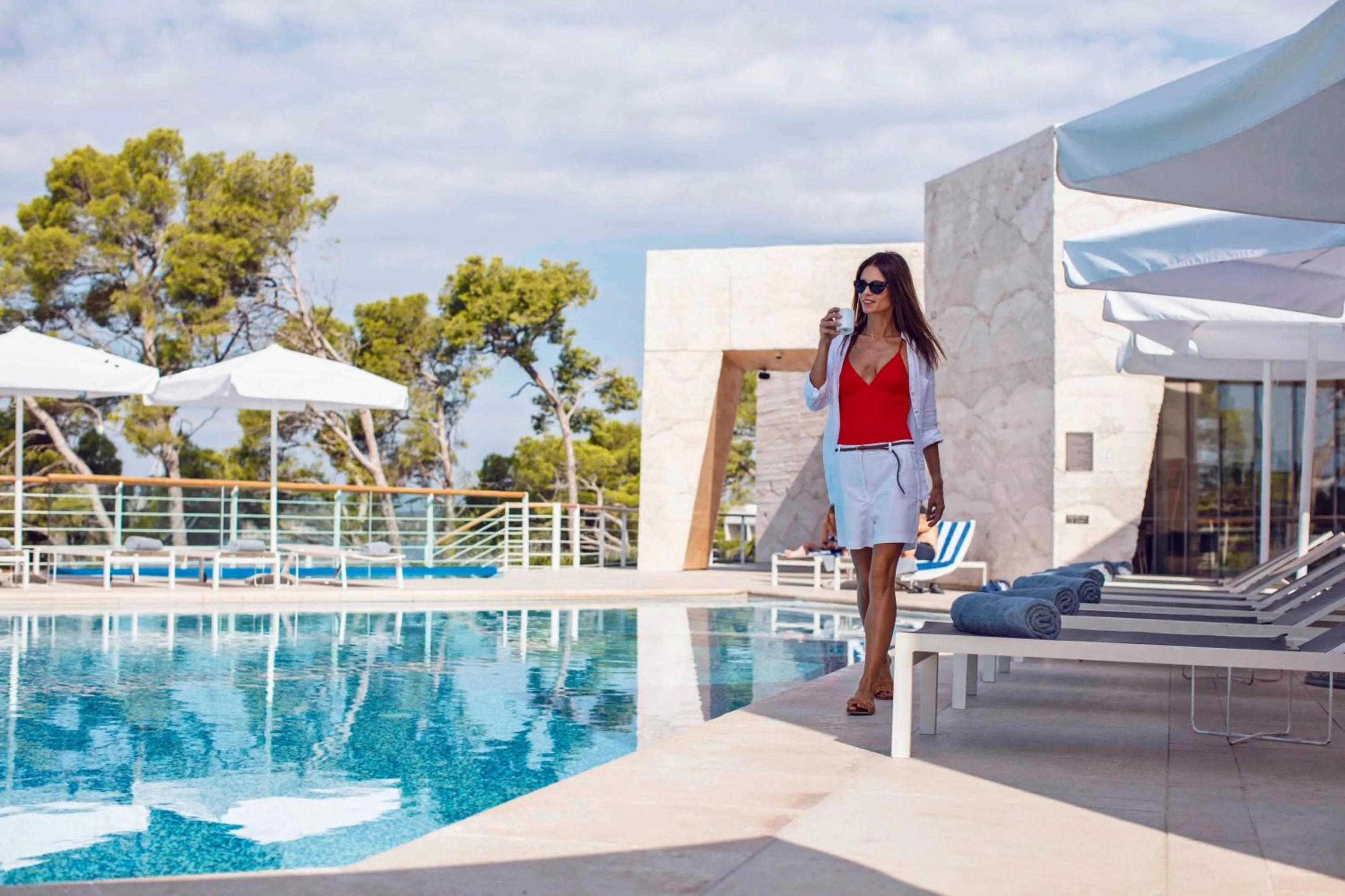 Pool view in D-Resort Šibenik