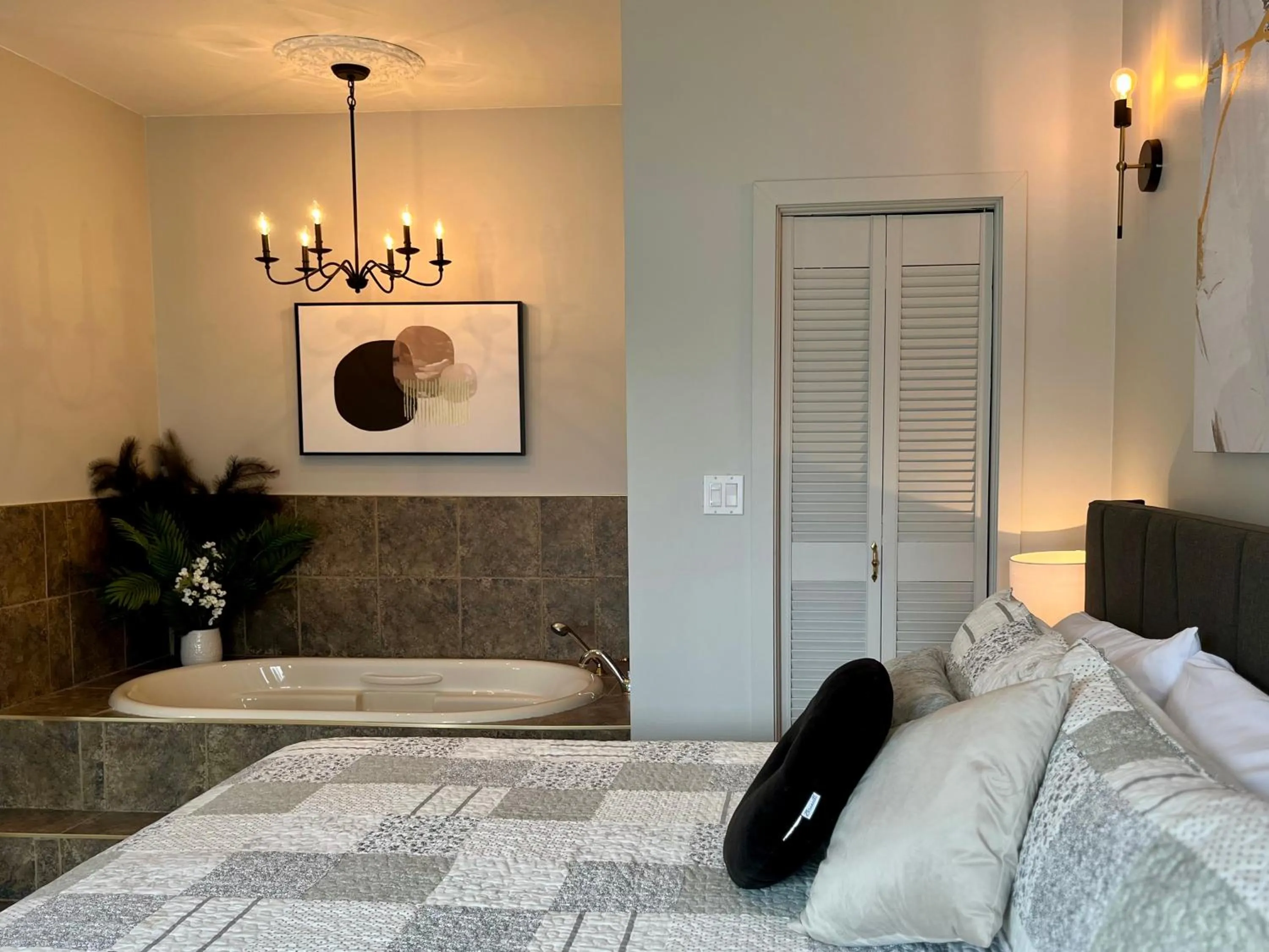 Bedroom in Auberge l'Intermède du lac