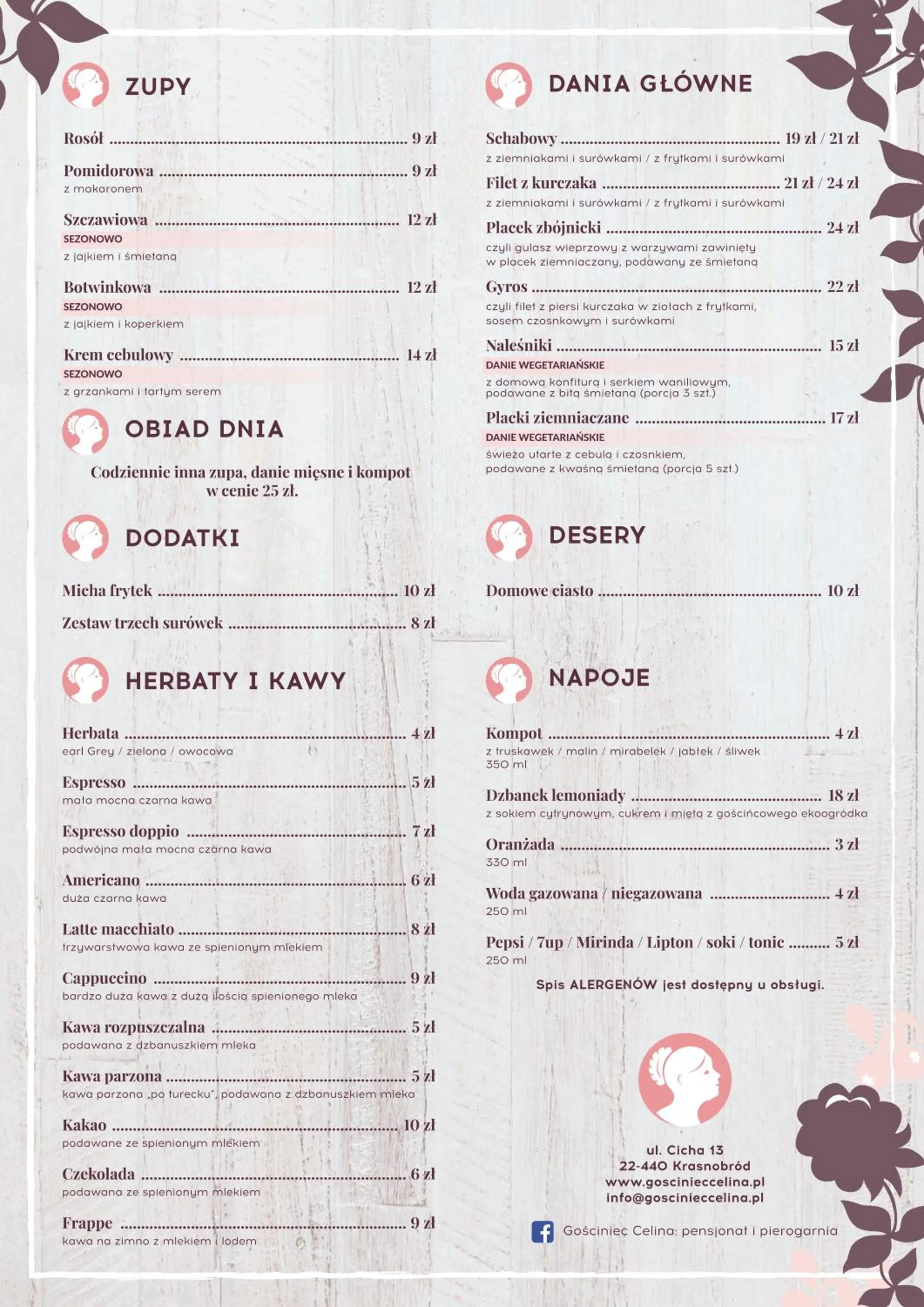 Meals in Gościniec Celina