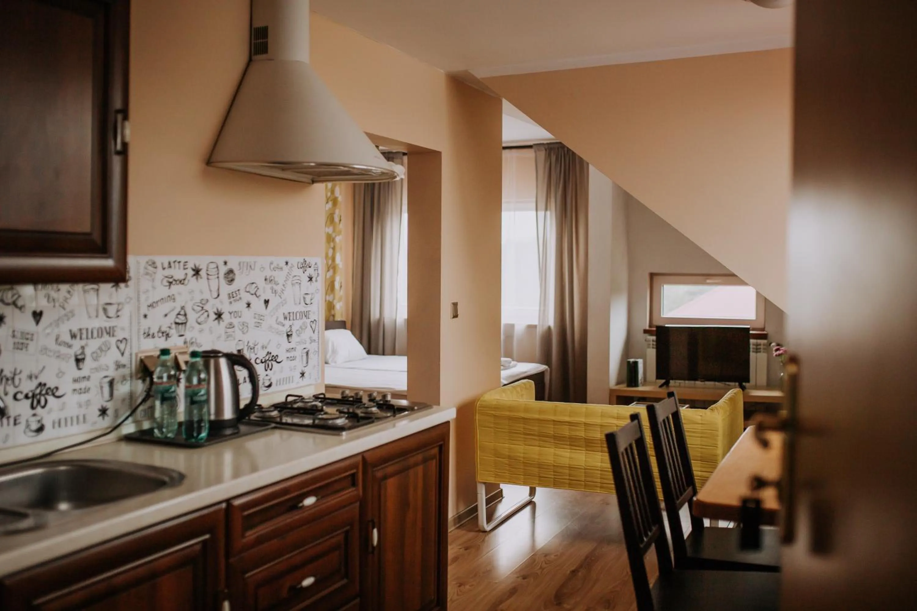 Kitchen or kitchenette in Gościniec Celina