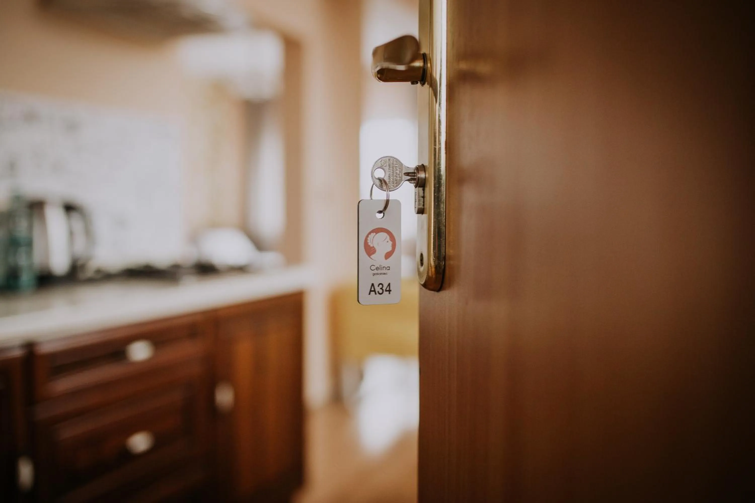 Kitchen or kitchenette in Gościniec Celina