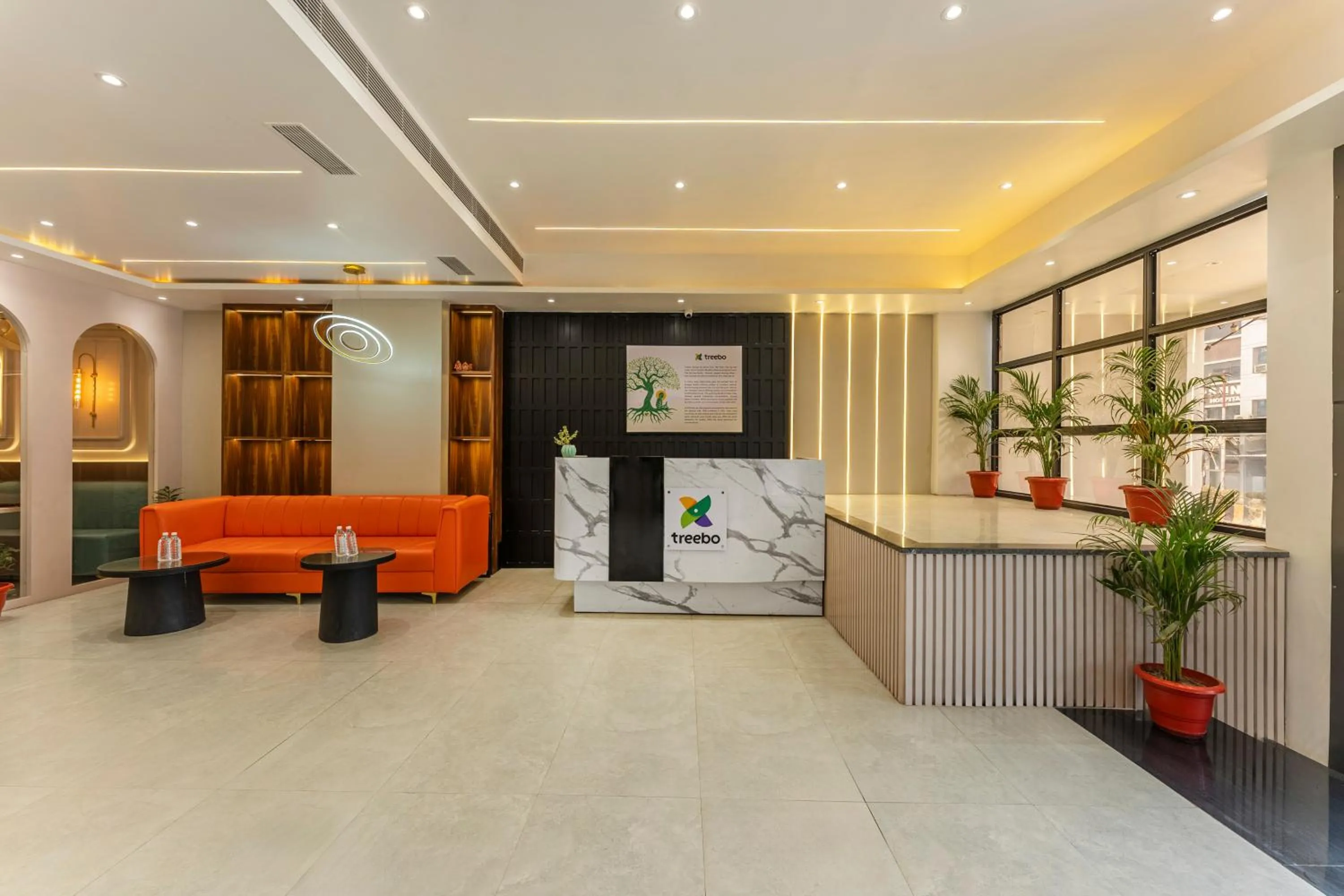 Lobby or reception in Treebo Divine Stay Prayagraj