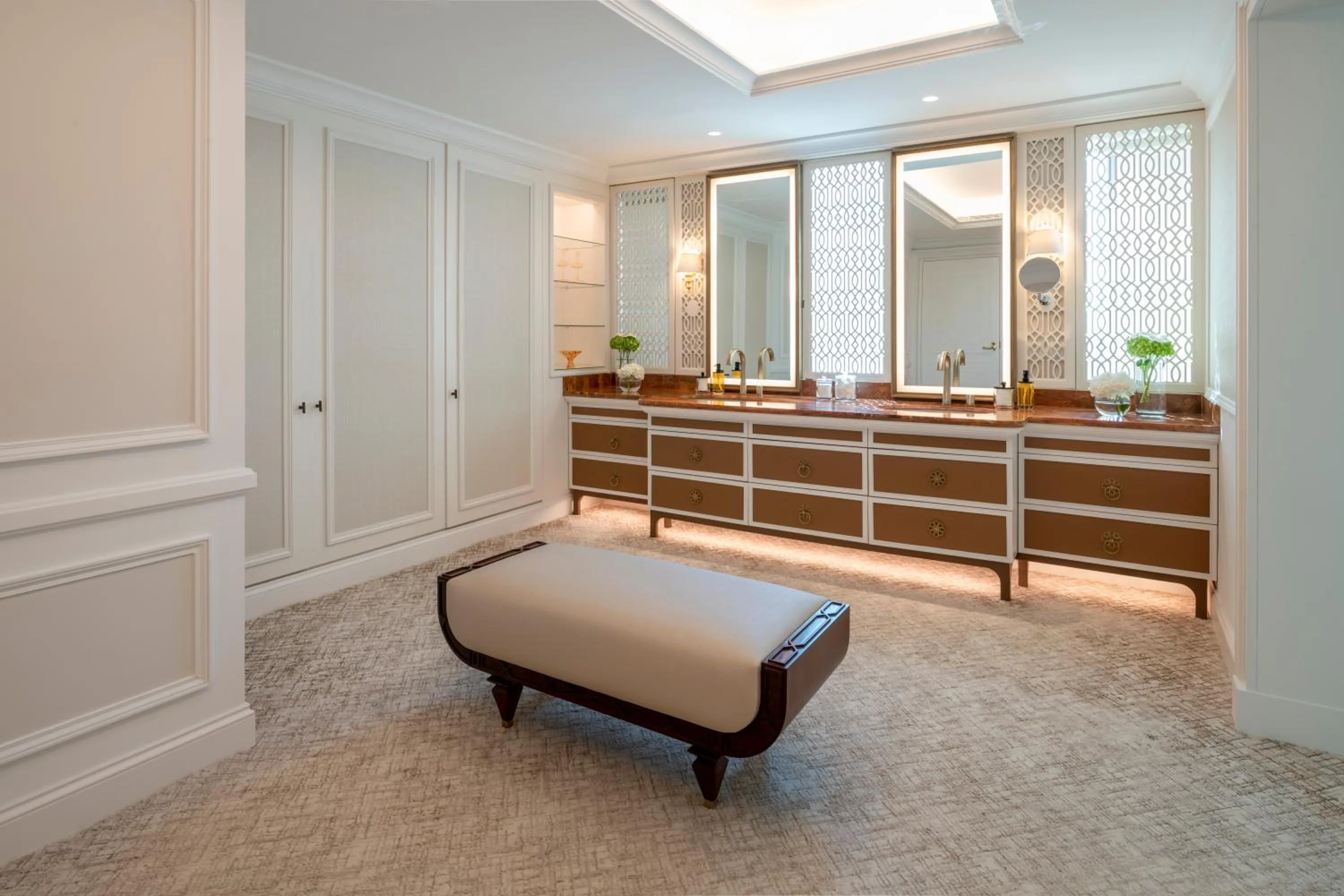 Bathroom, Bed in Cheval Maison - Expo City Dubai