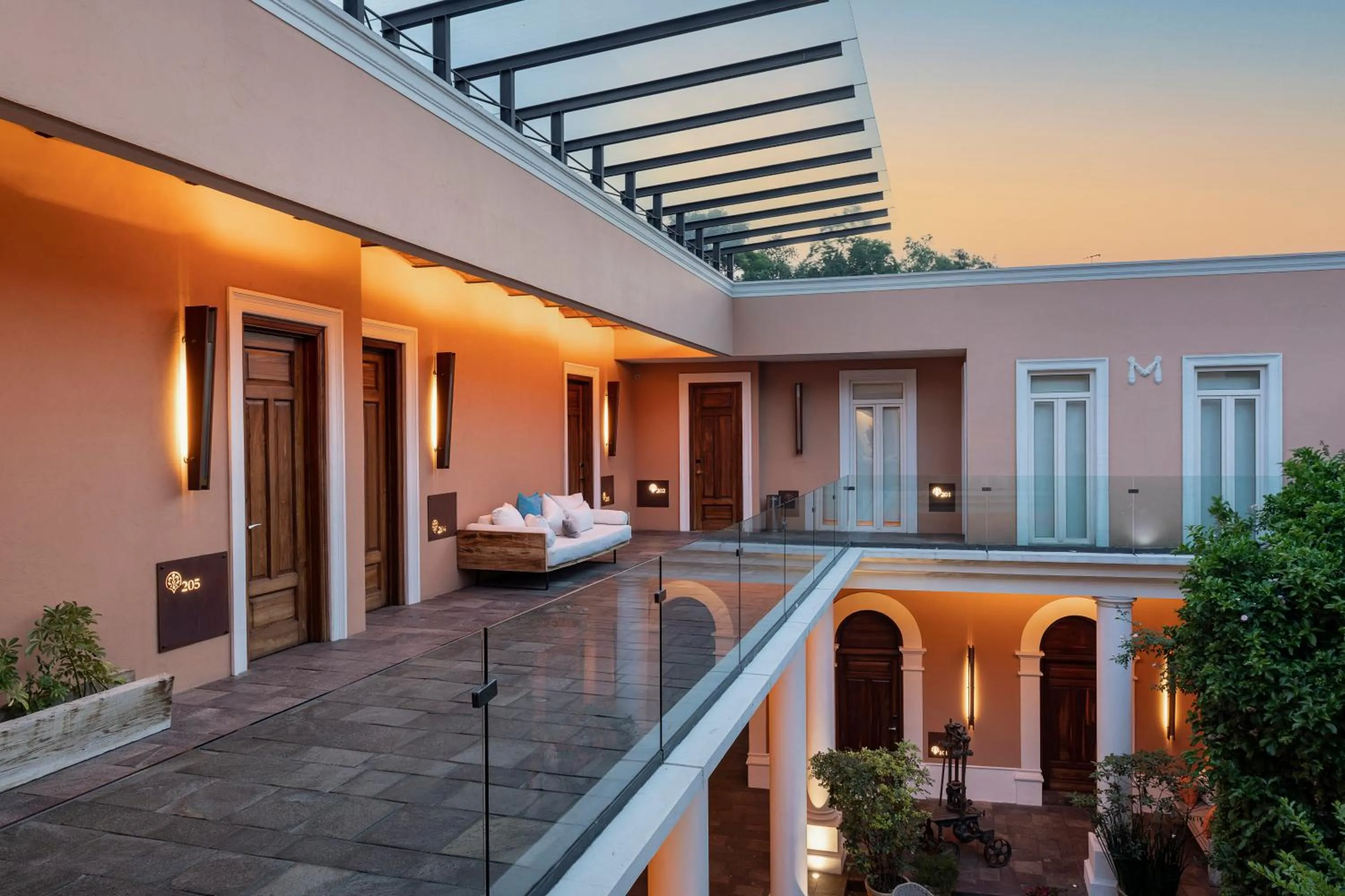 Inner courtyard view in Hacienda Peña Pobre