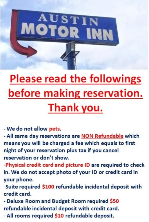 Standard Queen Room - single occupancy in Austin Motor Inn