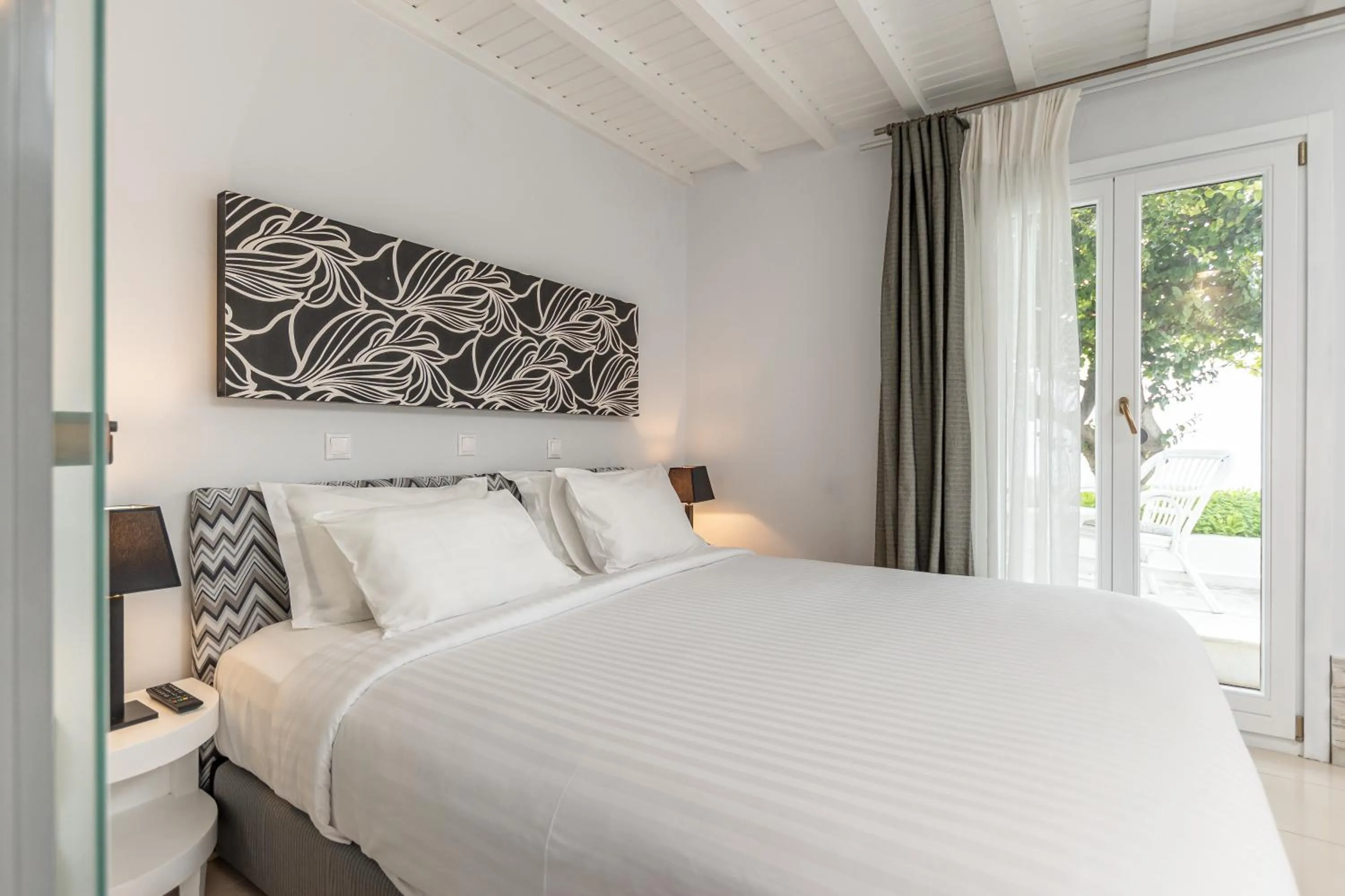 Bed in Galaxy Hotel Naxos