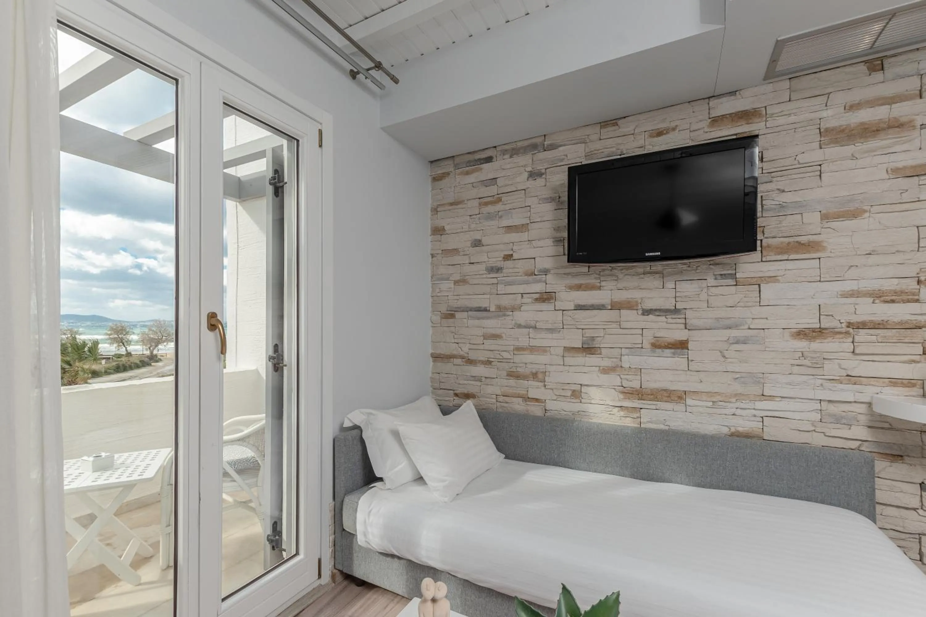 Bed in Galaxy Hotel Naxos