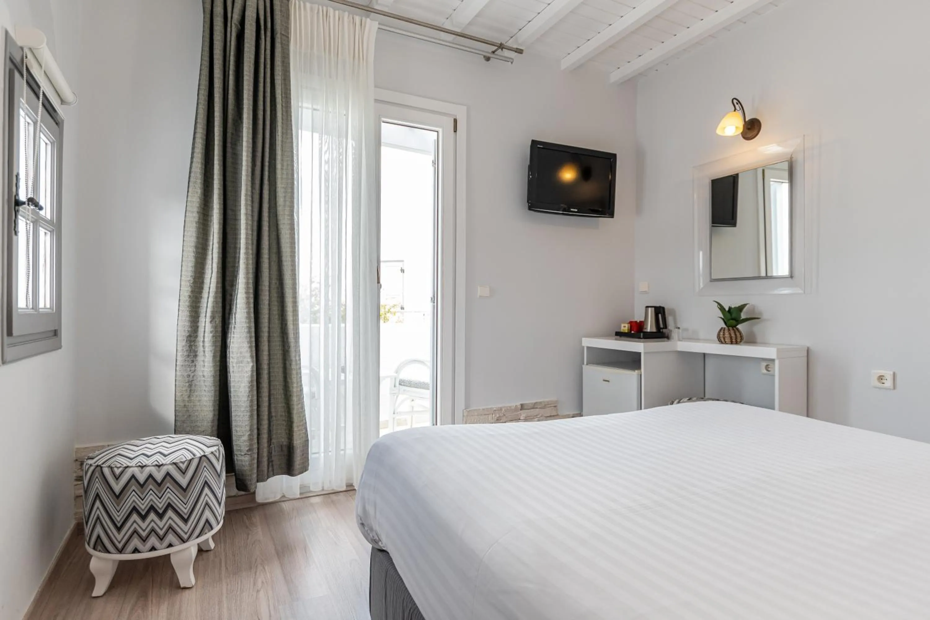 Bed in Galaxy Hotel Naxos