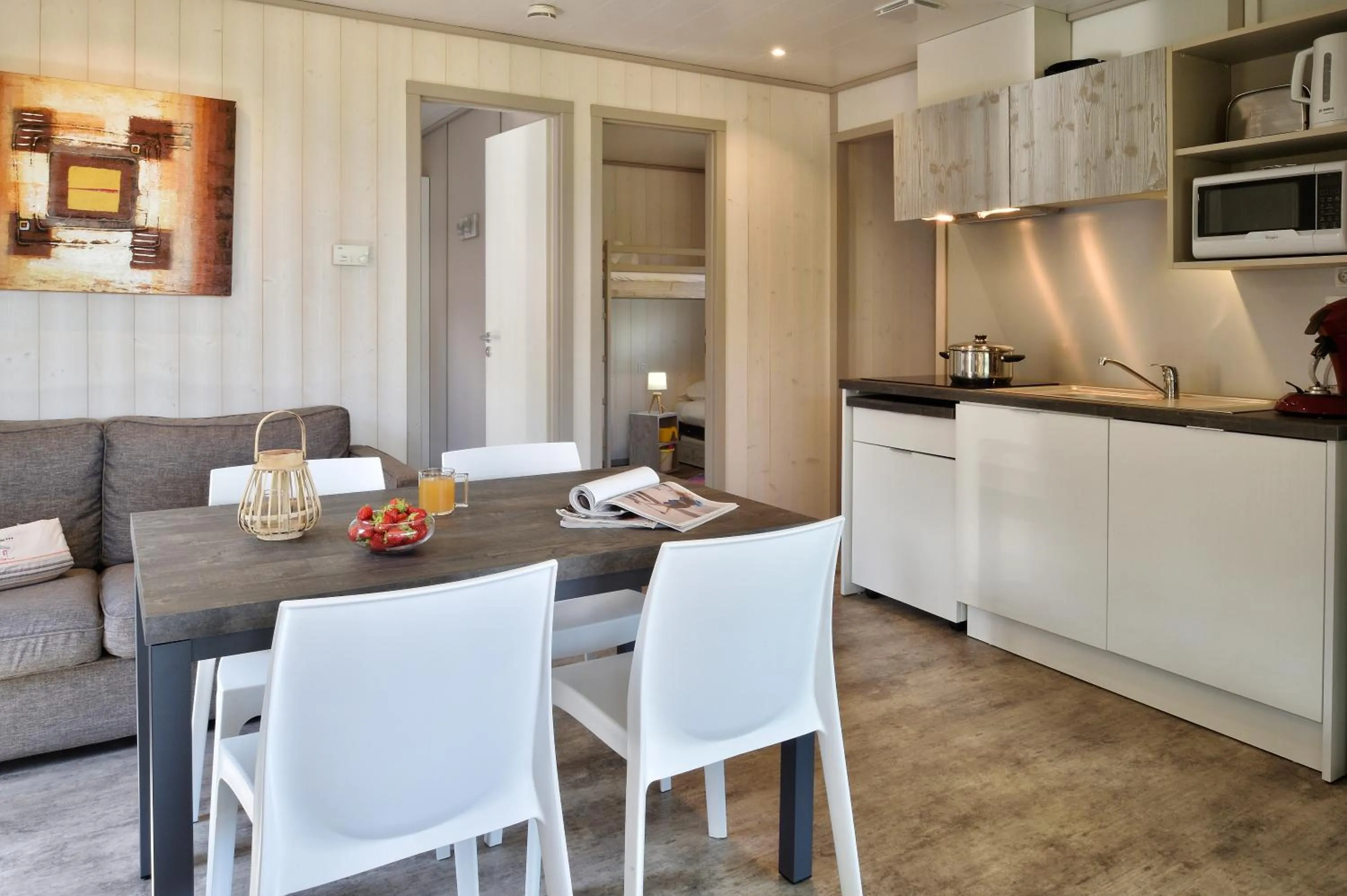 Kitchen or kitchenette in Résidence & Hotel U Livanti ECOLABEL