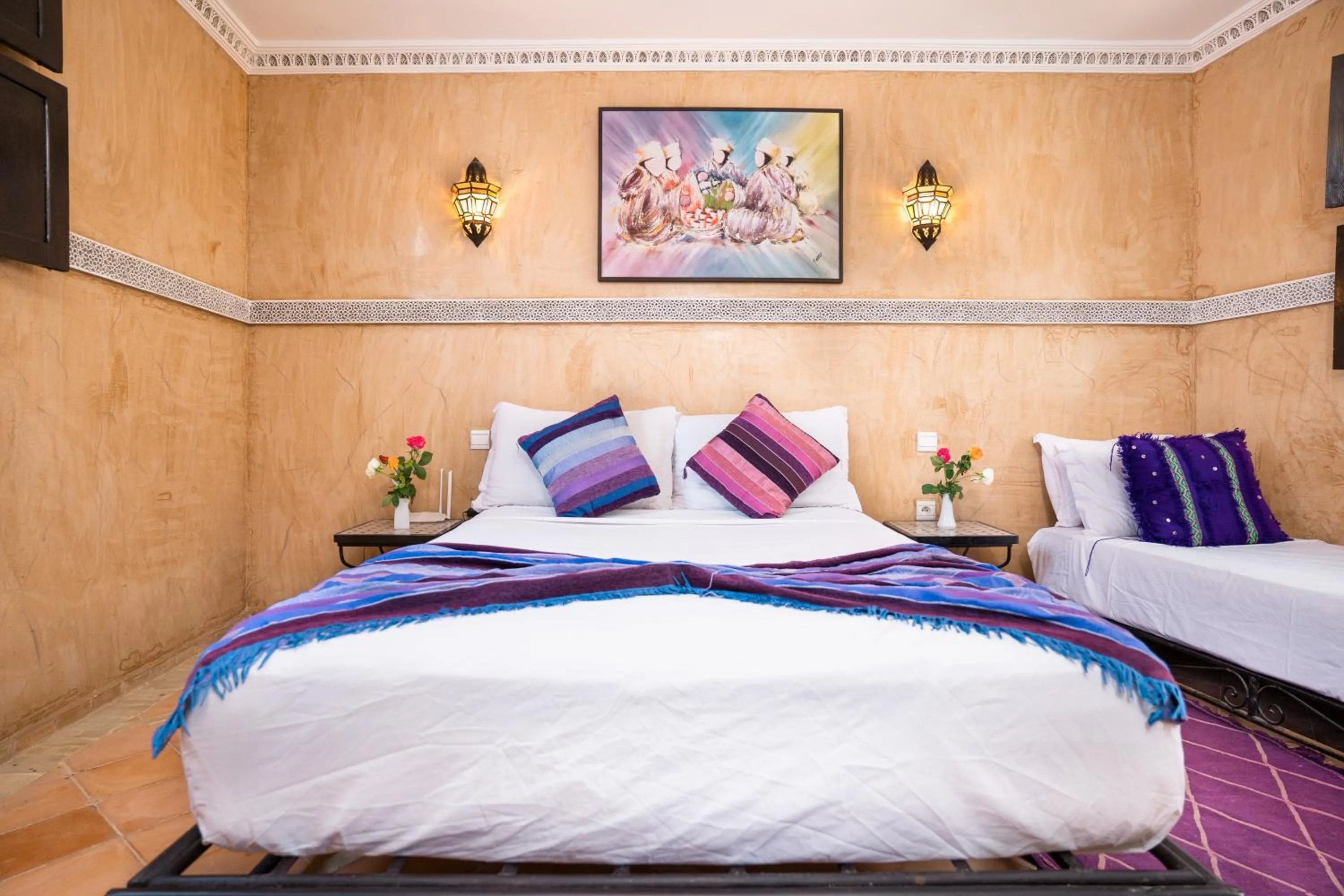 Bed in Riad Atlas Toyours