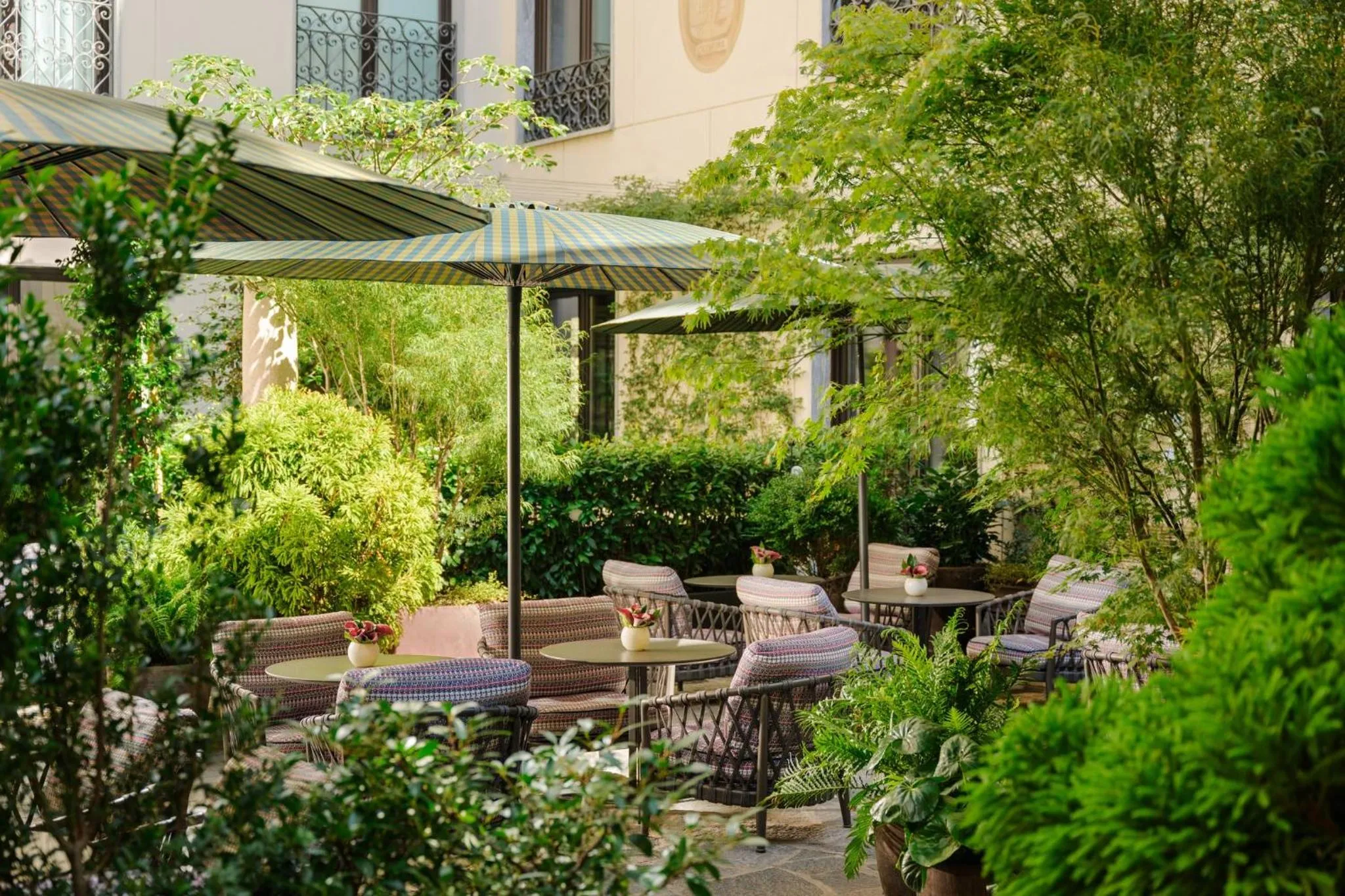 Inner courtyard view in Mandarin Oriental, Milan