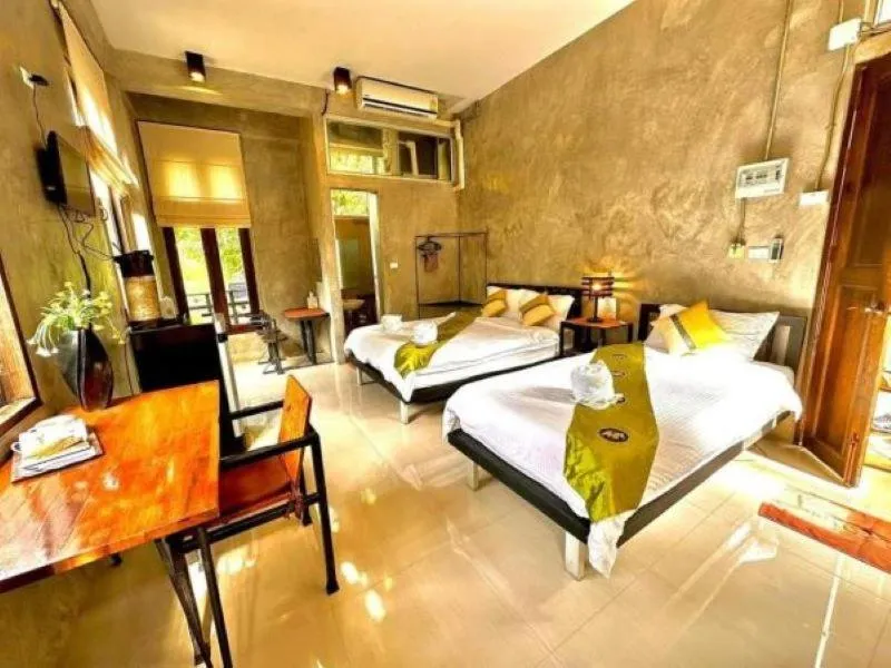 Bed in Hern Lhin Natural Resort