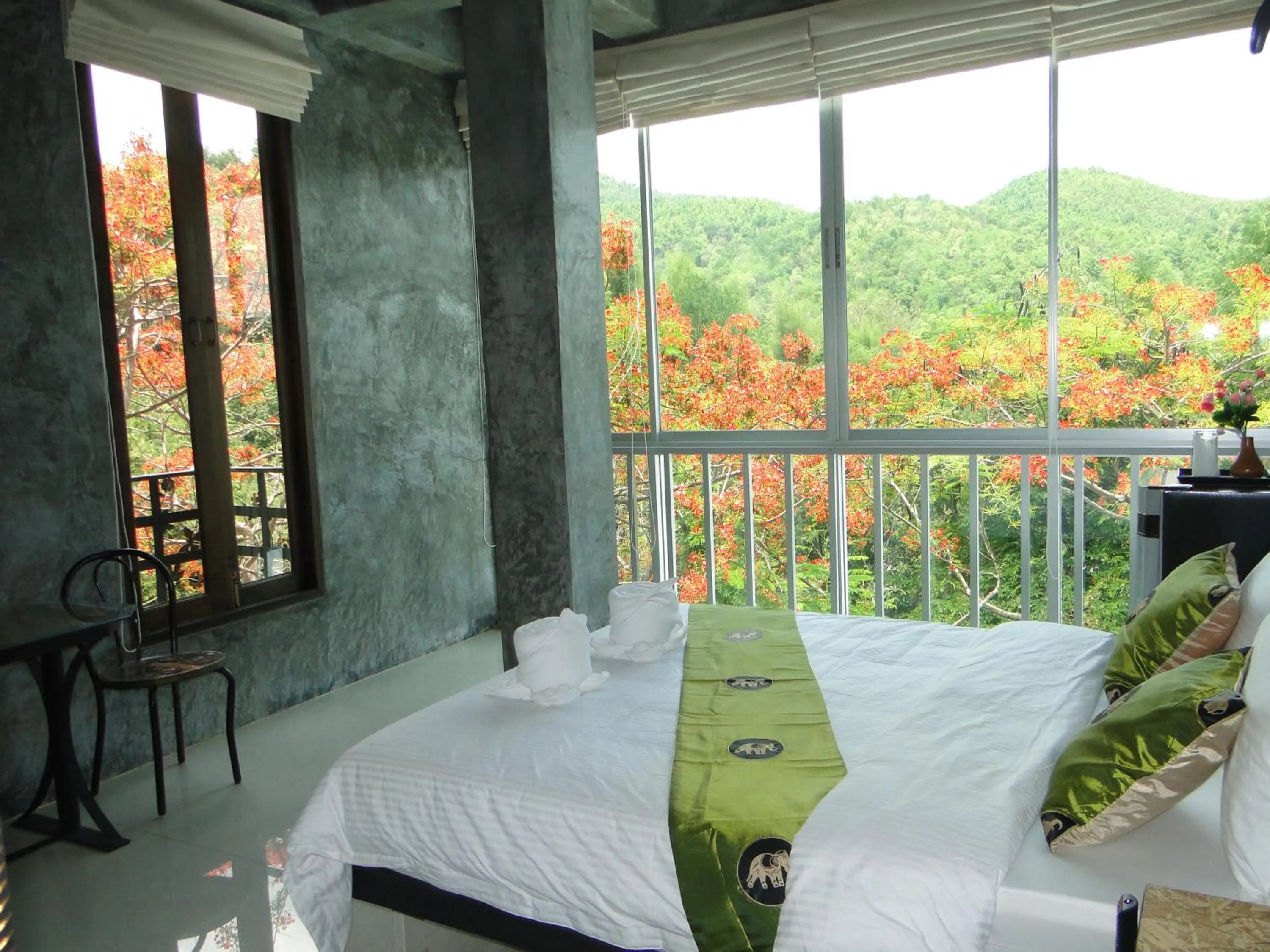 View (from property/room), Bed in Hern Lhin Natural Resort
